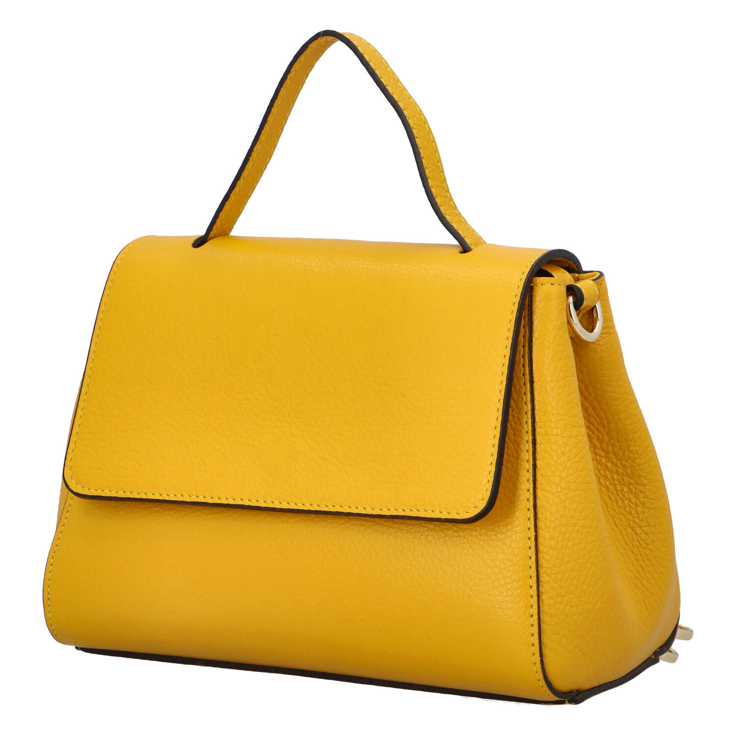 Delami Vera Pelle Trendi kožna torbica za nošenje u ruci, Fatima, žuta