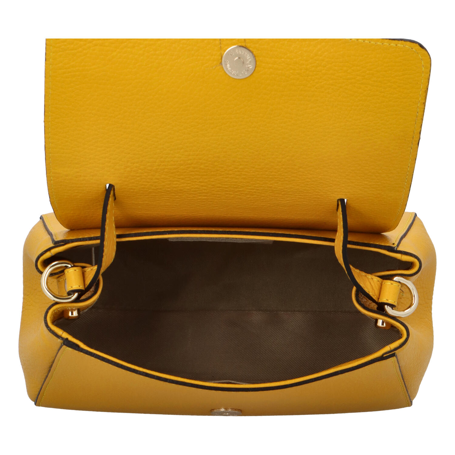 Delami Vera Pelle Trendi kožna torbica za nošenje u ruci, Fatima, žuta