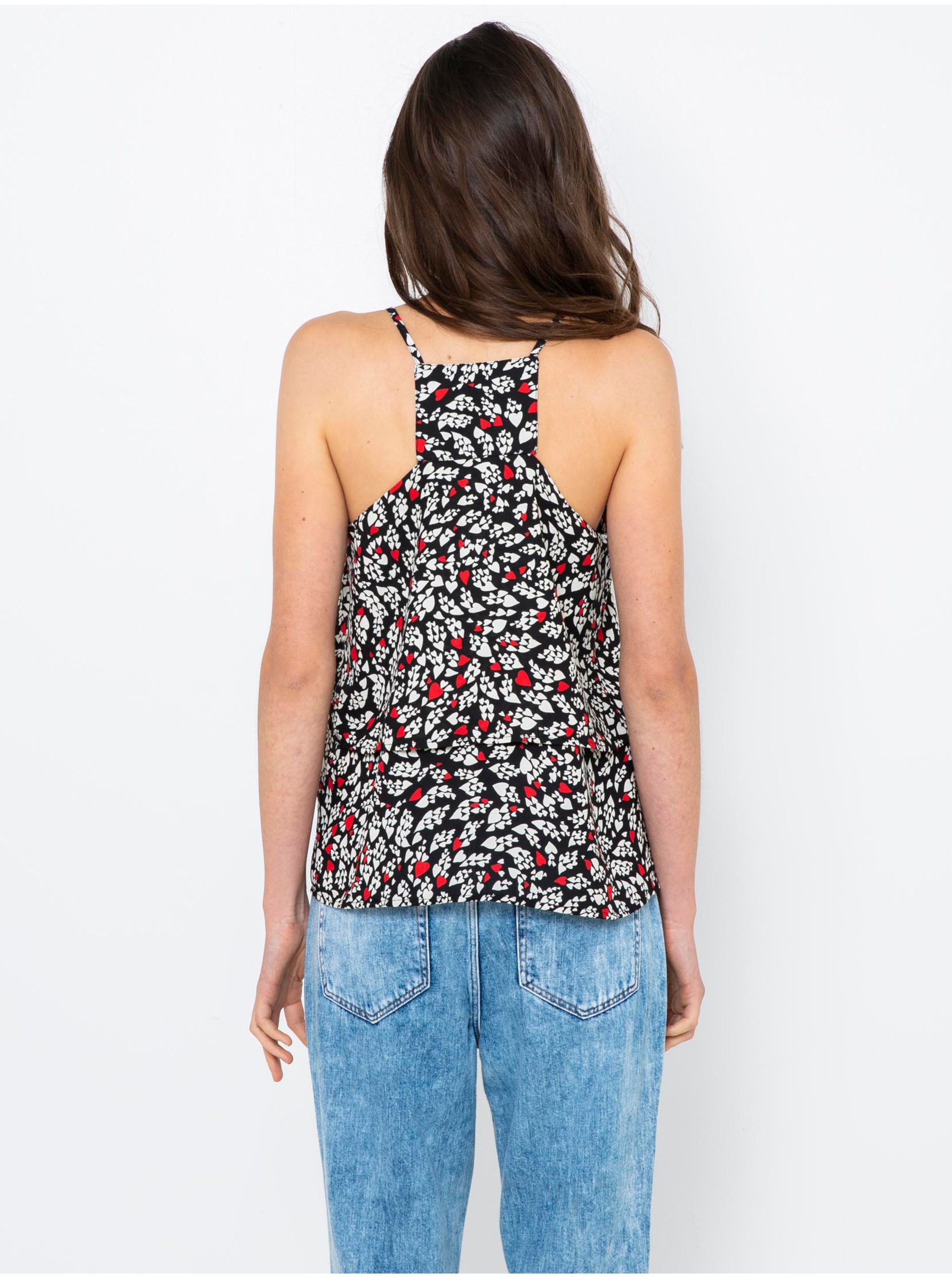 Black Patterned Top CAMAIEU - Women