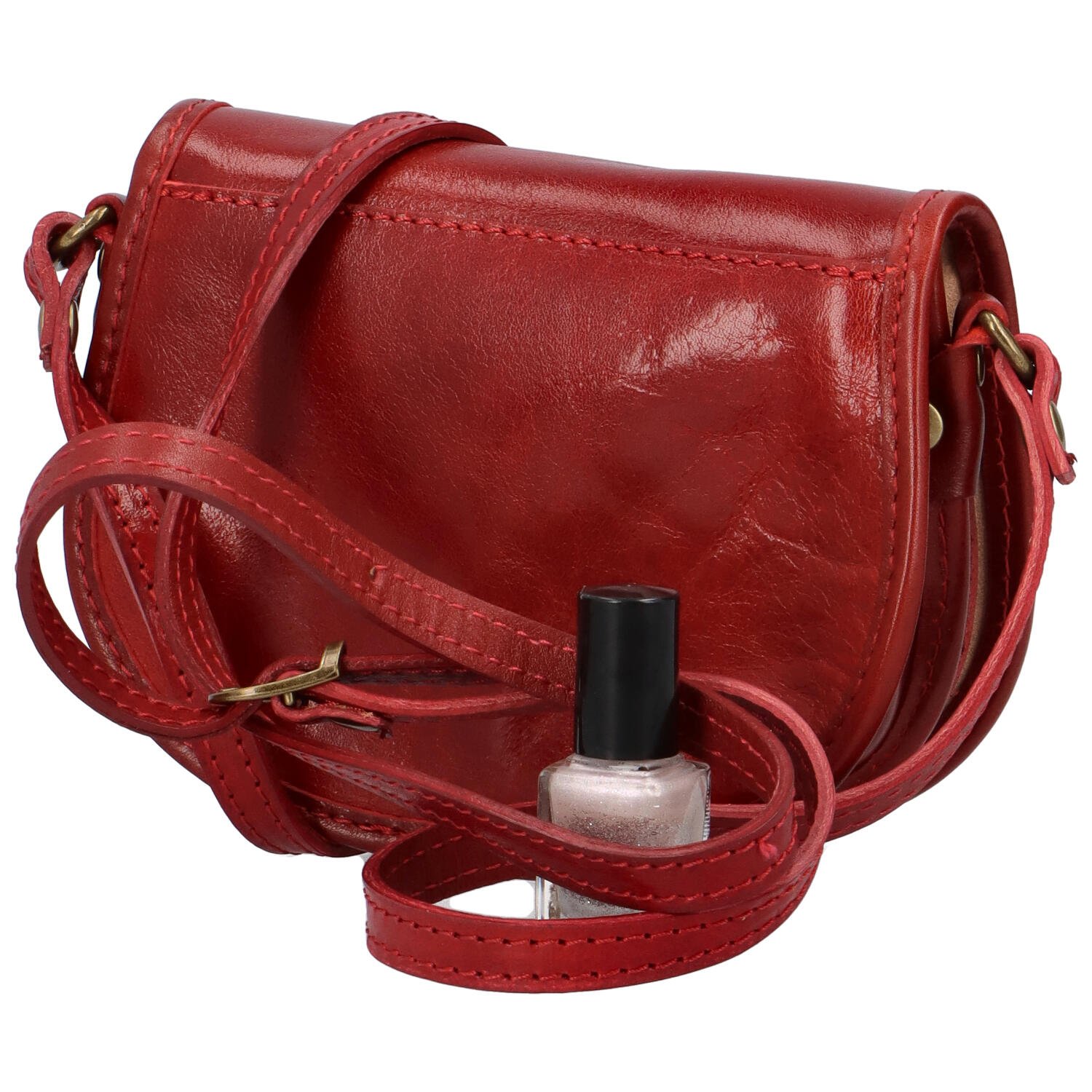 Delami Vera Pelle Mala ženska kožna torbica Lorentii, crvena