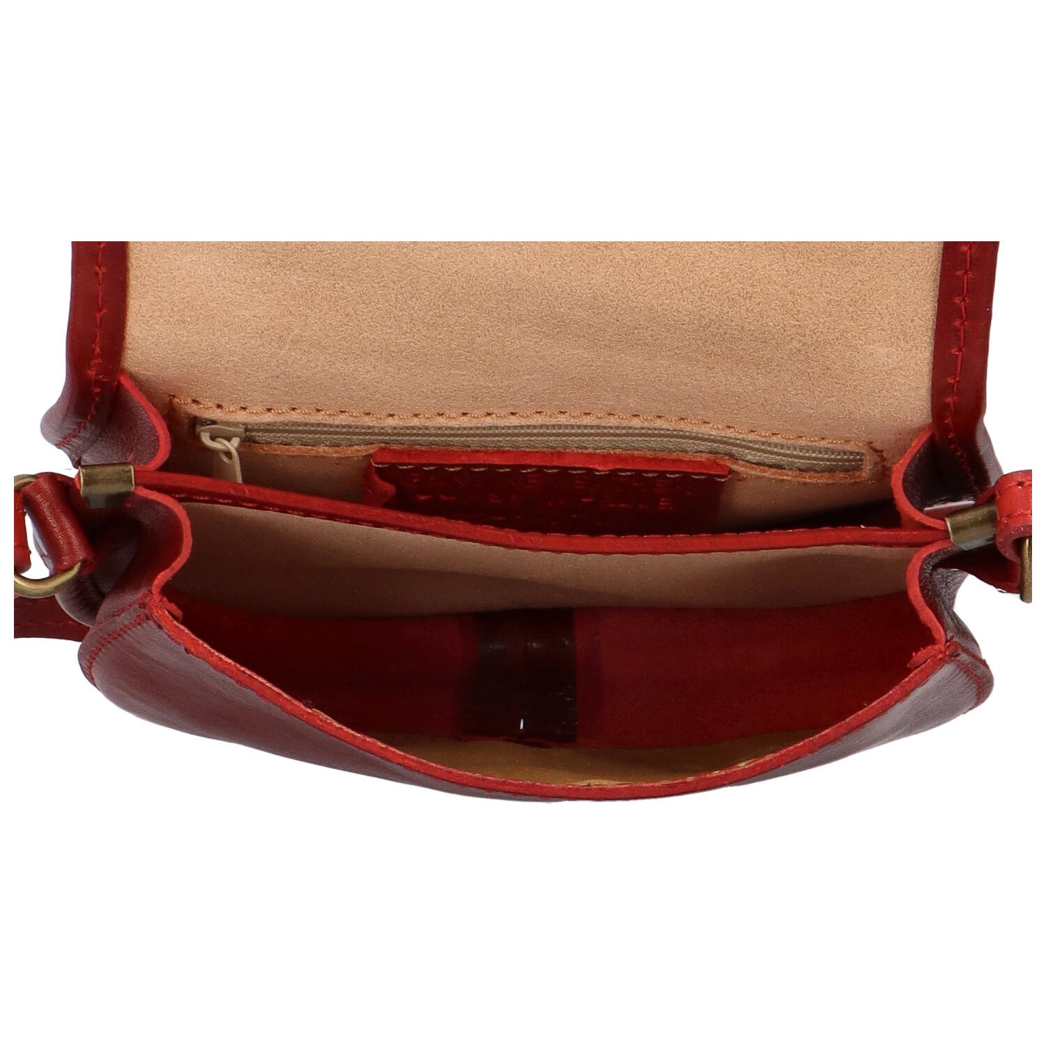 Delami Vera Pelle Mala ženska kožna torbica Lorentii, crvena