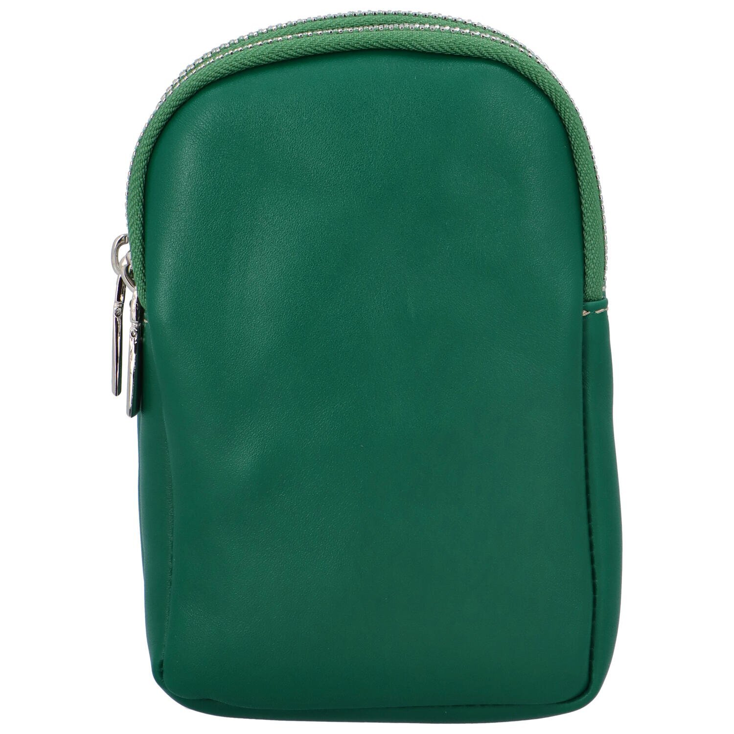 Delami Vera Pelle Luksuzna ženska kožna MINI crossbody torbica Lucho, tamnozelena