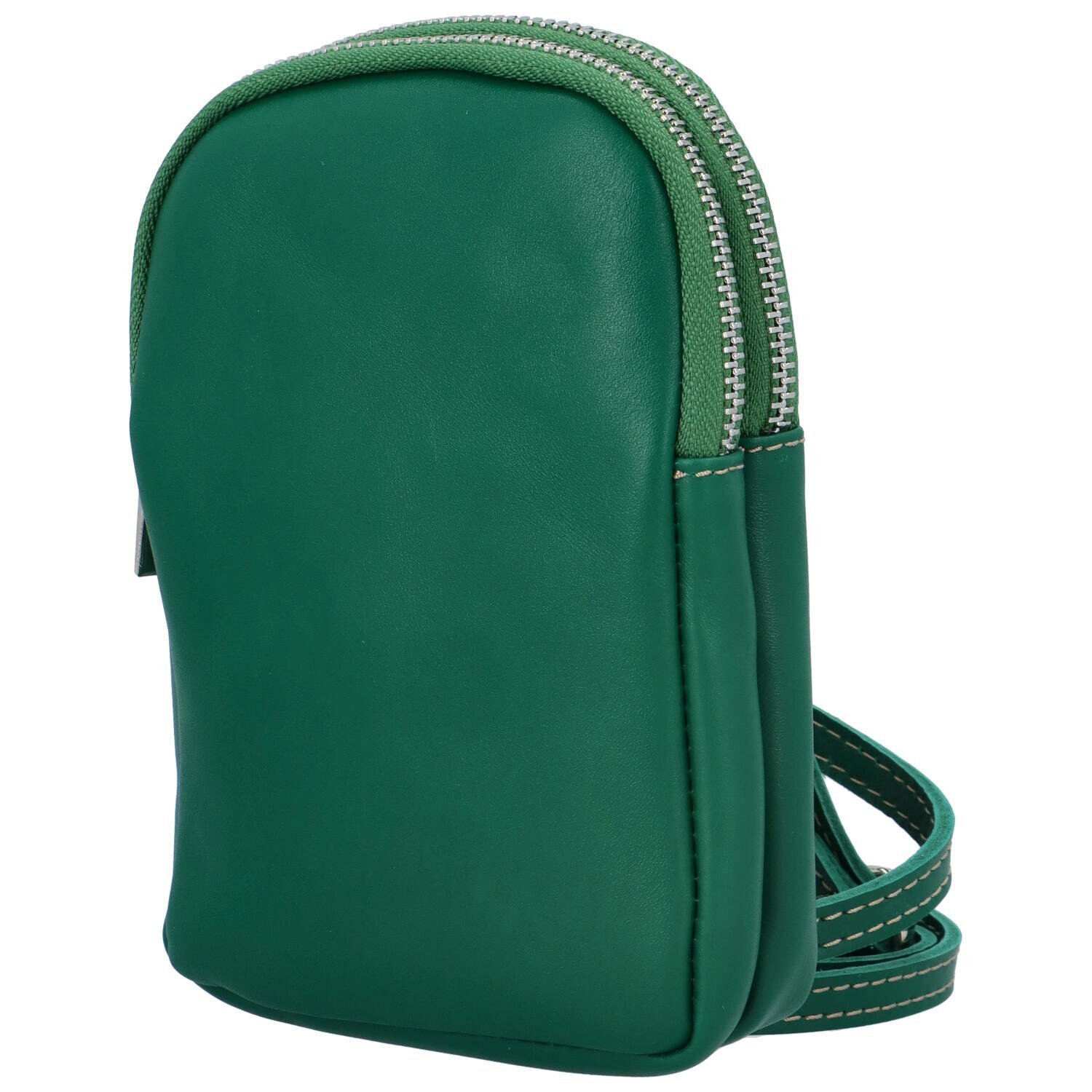 Delami Vera Pelle Luksuzna ženska kožna MINI crossbody torbica Lucho, tamnozelena