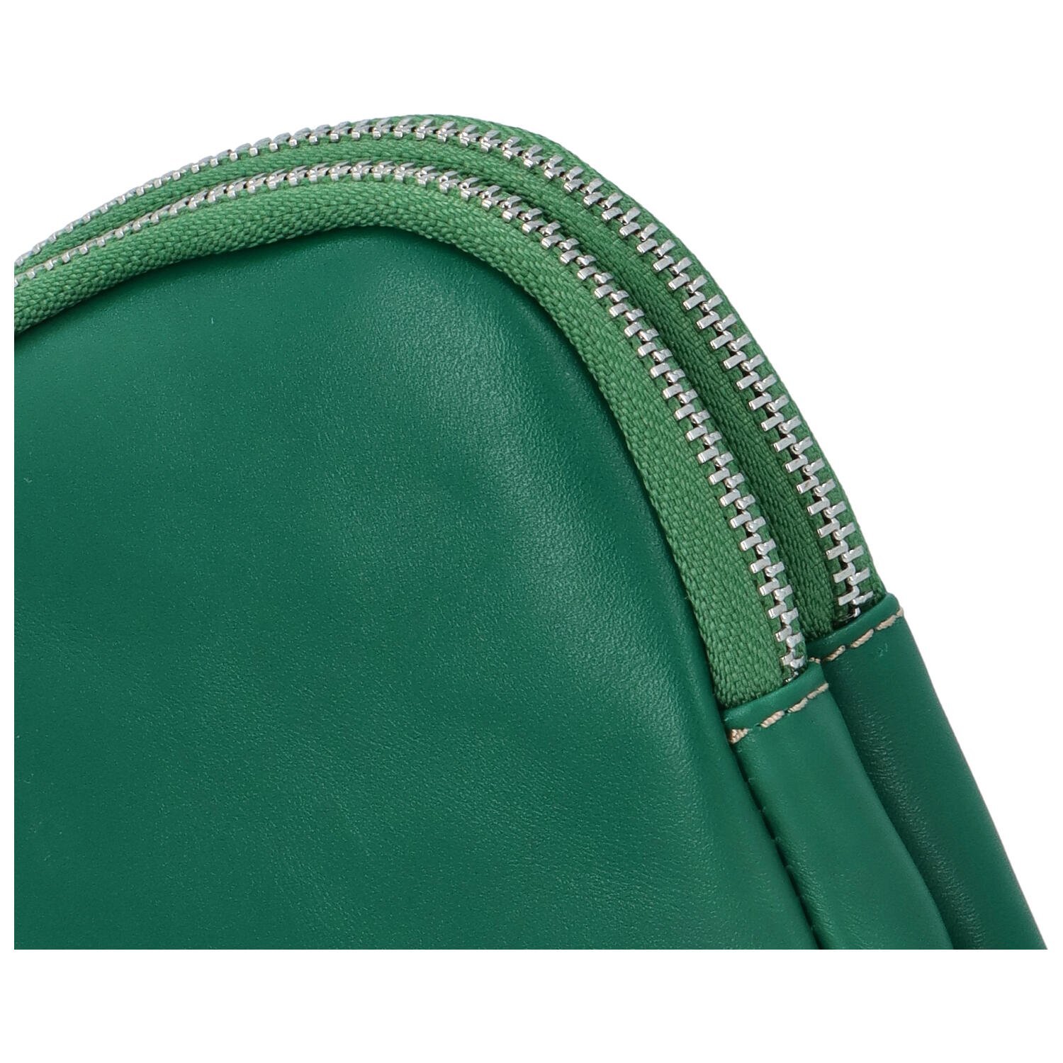 Delami Vera Pelle Luksuzna ženska kožna MINI crossbody torbica Lucho, tamnozelena