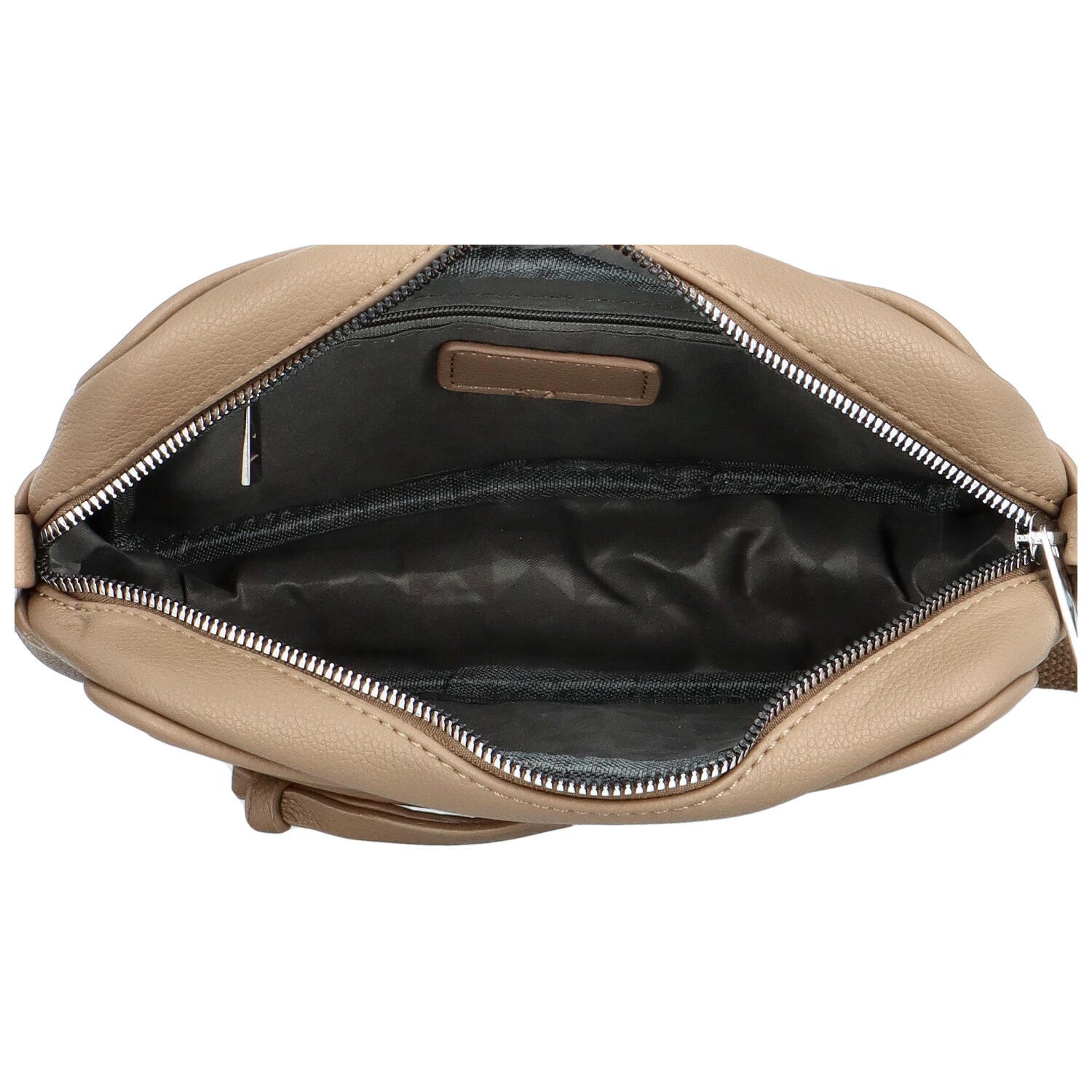 Paolo Bags Trendovska ženska torba preko tijela od umjetne kože Hubag, tamnobež boje