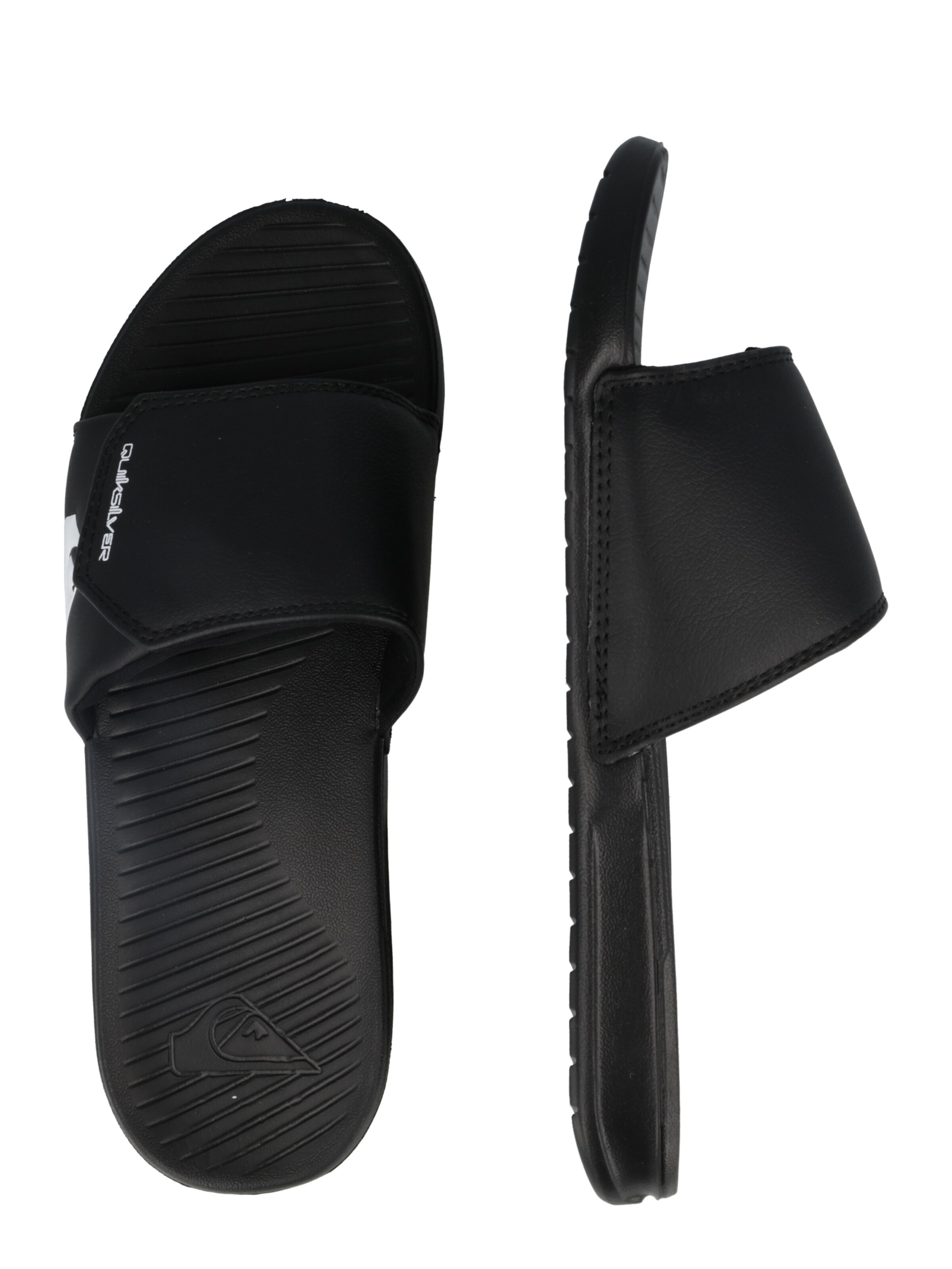 QUIKSILVER Natikače s potpeticom 'Bright Coast' crna / bijela