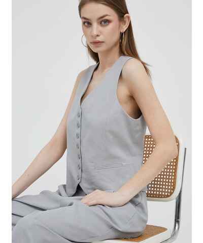 ASOS DESIGN button front sleeveless jumpsuit