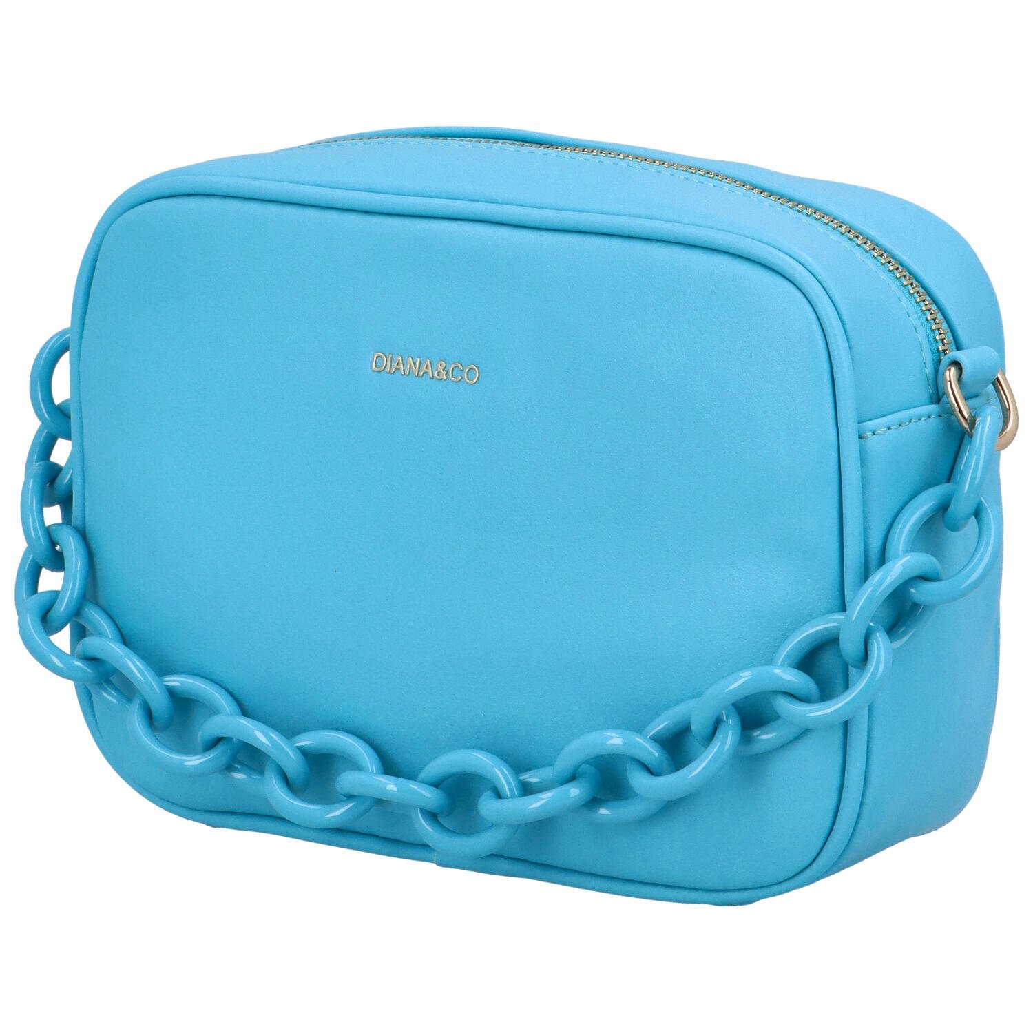 DIANA & CO Elegantna ženska torba preko tijela od umjetne kože Simona, upečatljivo plave boje