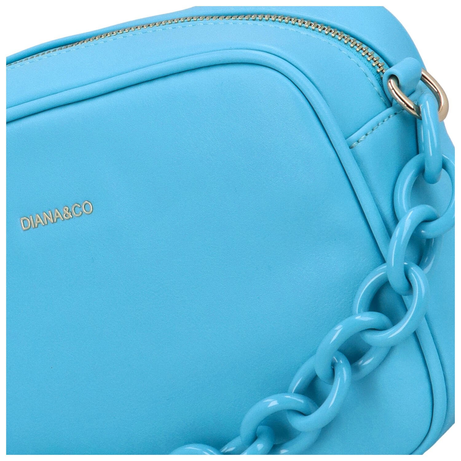 DIANA & CO Elegantna ženska torba preko tijela od umjetne kože Simona, upečatljivo plave boje