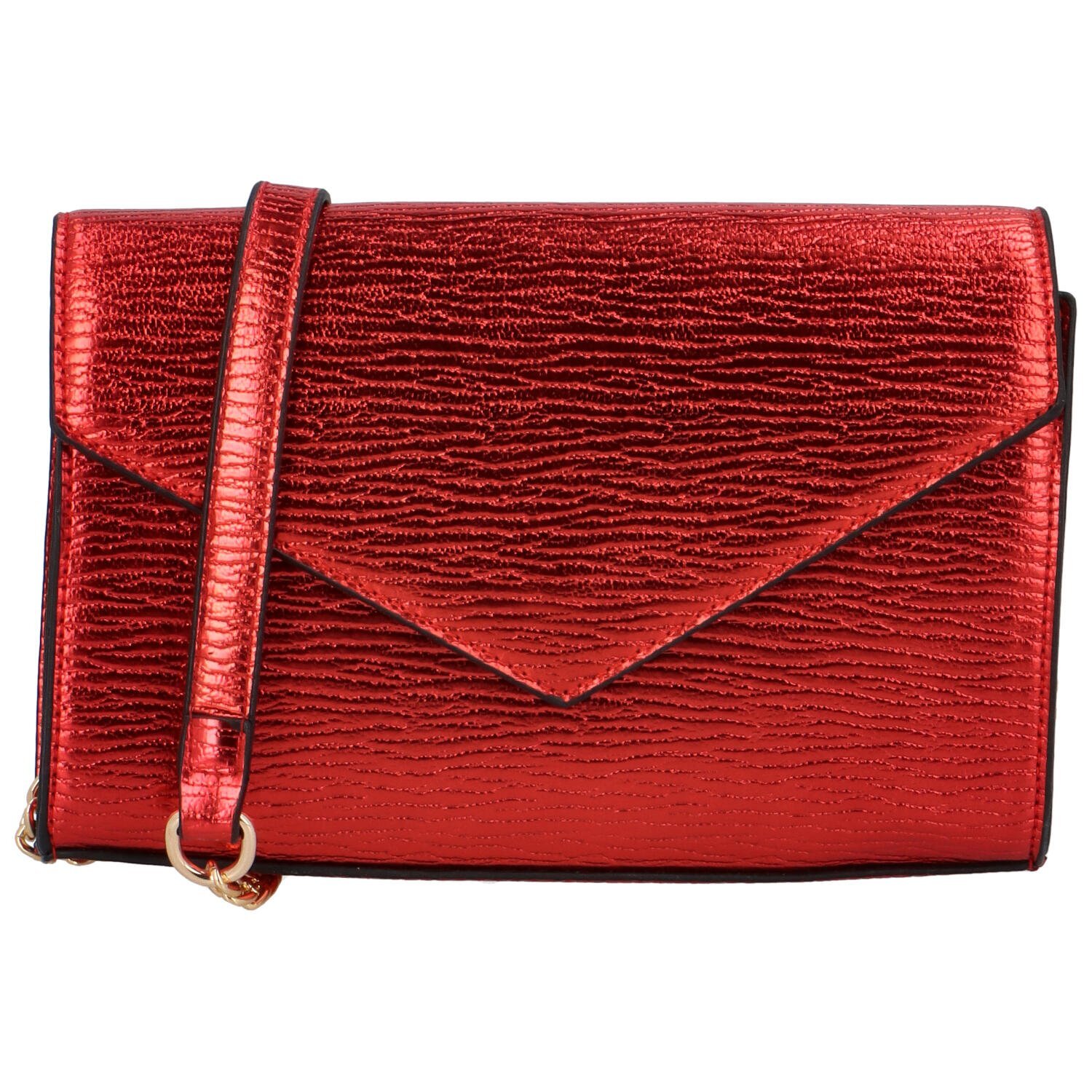 Sara Moda Metalik ženska torbica s naramenicama Penelopé, crvena