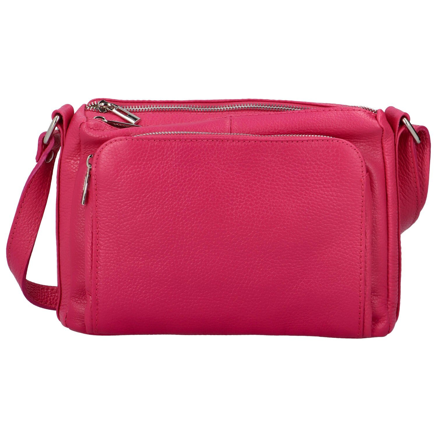 Delami Vera Pelle Elegantna ženska kožna torbica Robertina, boje fuksije