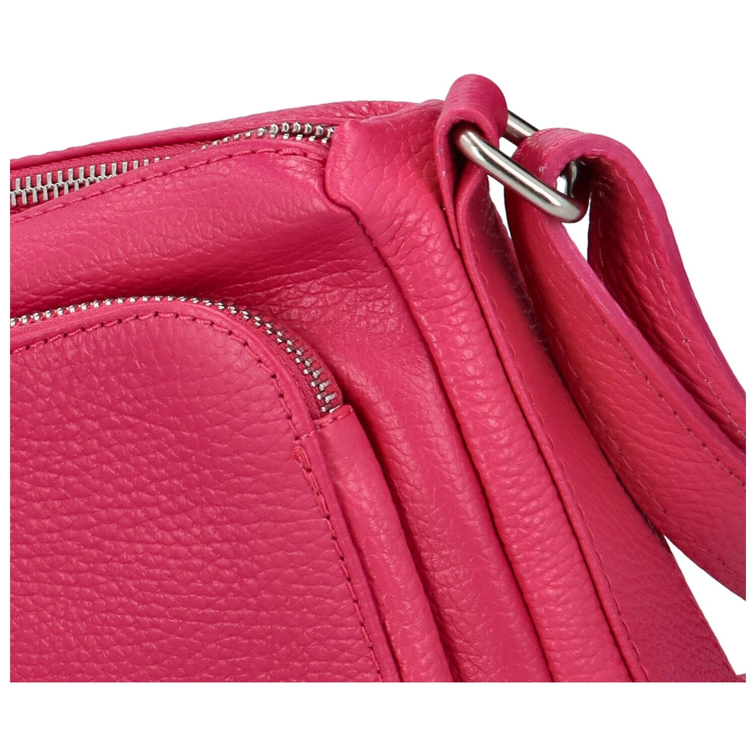 Delami Vera Pelle Elegantna ženska kožna torbica Robertina, boje fuksije