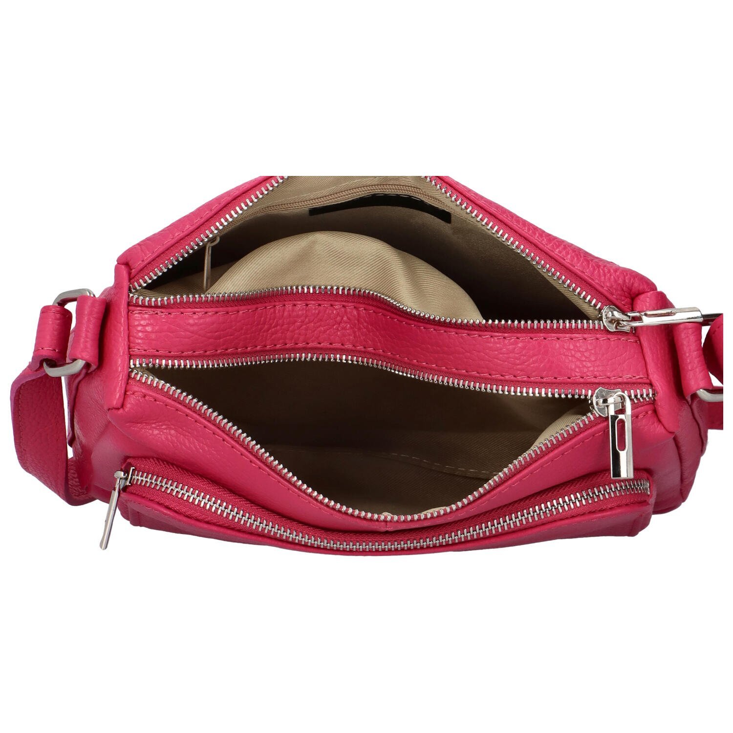 Delami Vera Pelle Elegantna ženska kožna torbica Robertina, boje fuksije