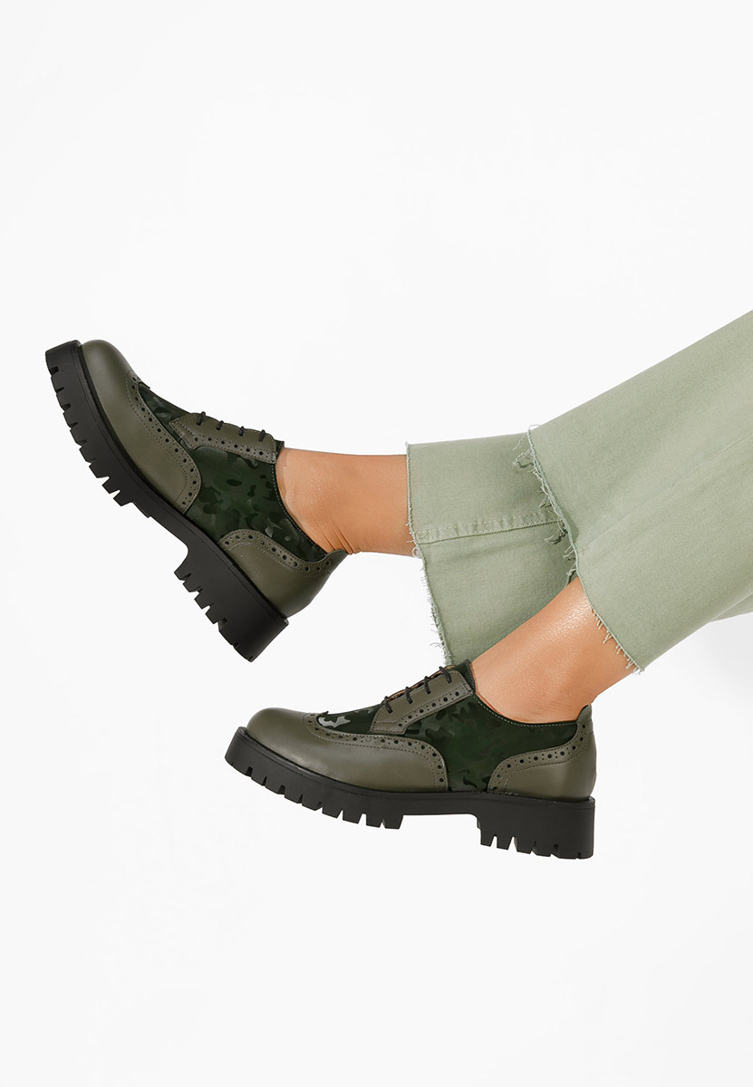 Zapatos Ženske cipele oksfordice Flexa kaki