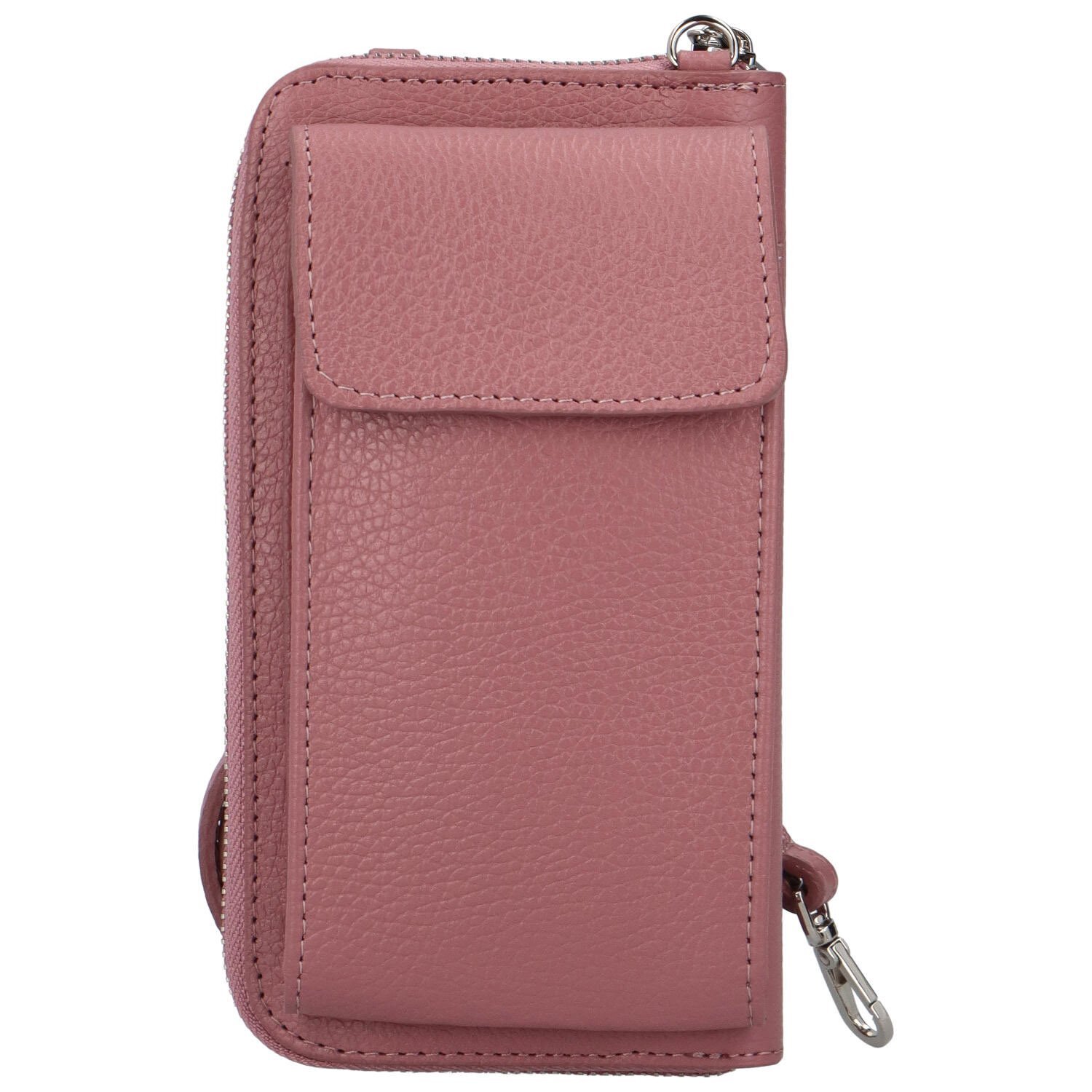 Delami Vera Pelle Elegantna ženska kožna MINI crossbody torbica Marge, ružičasta