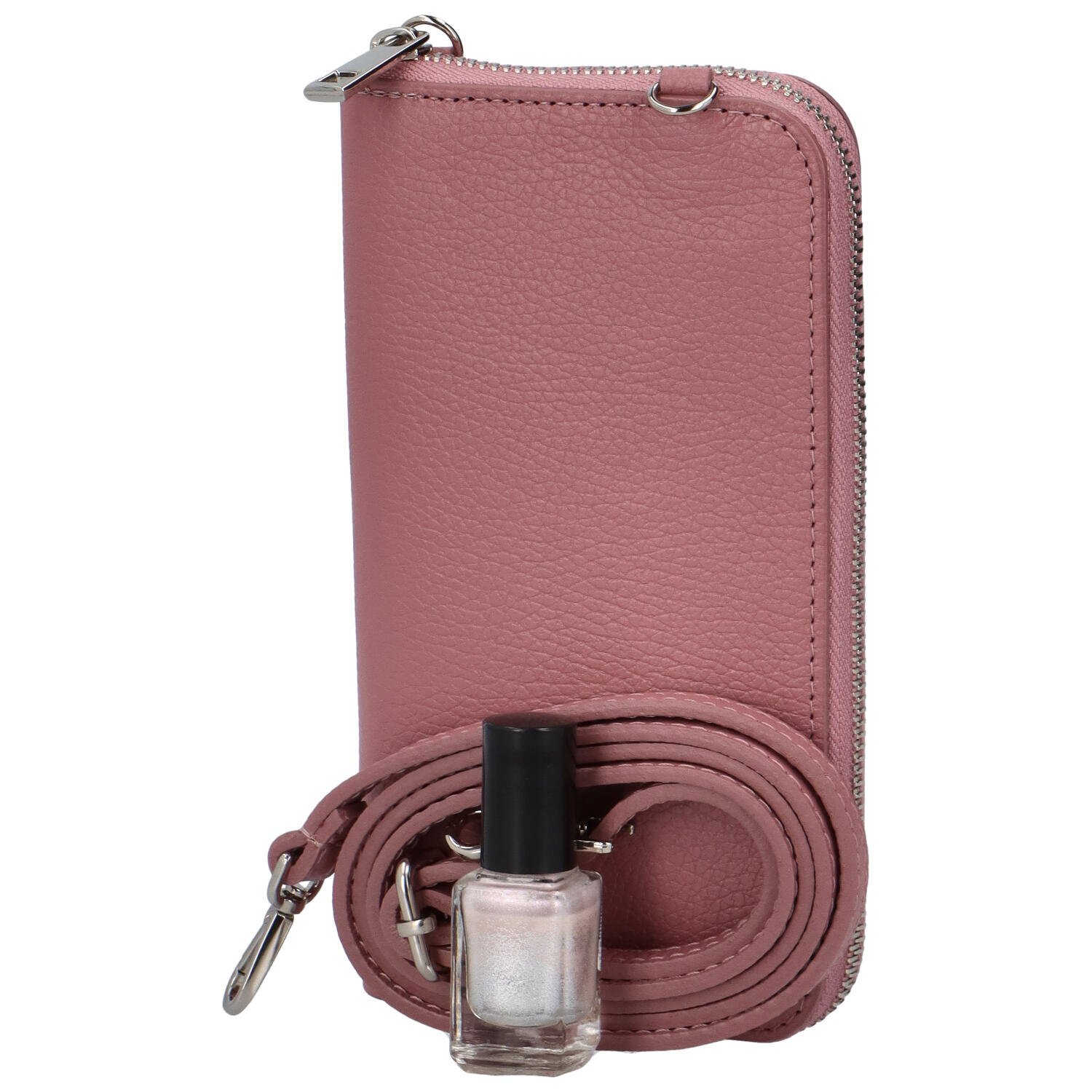 Delami Vera Pelle Elegantna ženska kožna MINI crossbody torbica Marge, ružičasta