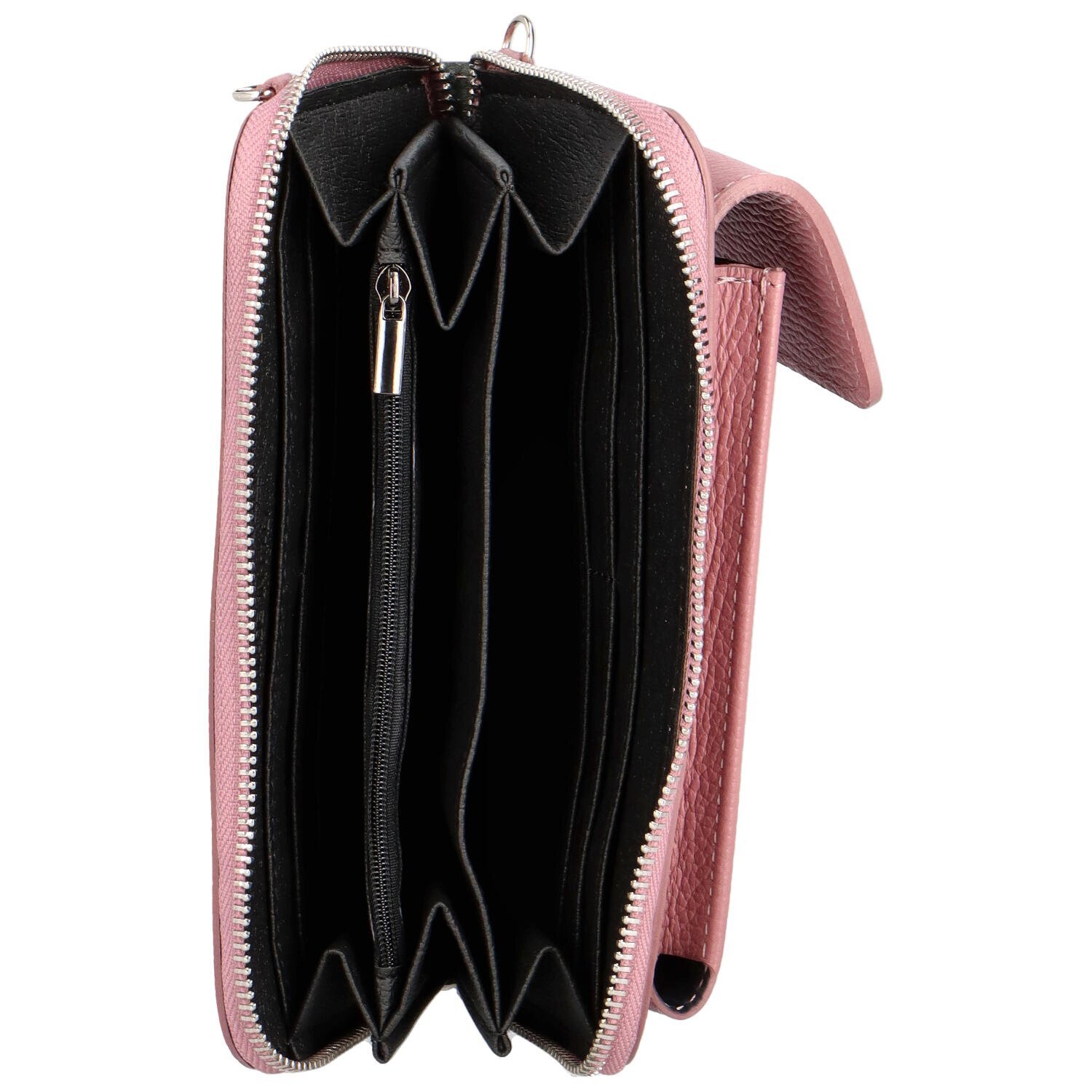 Delami Vera Pelle Elegantna ženska kožna MINI crossbody torbica Marge, ružičasta