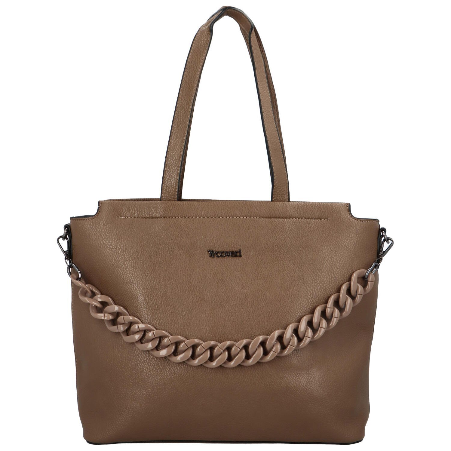 Coveri Elegantna ženska kožna torbica Vrigita, svijetlosmeđa