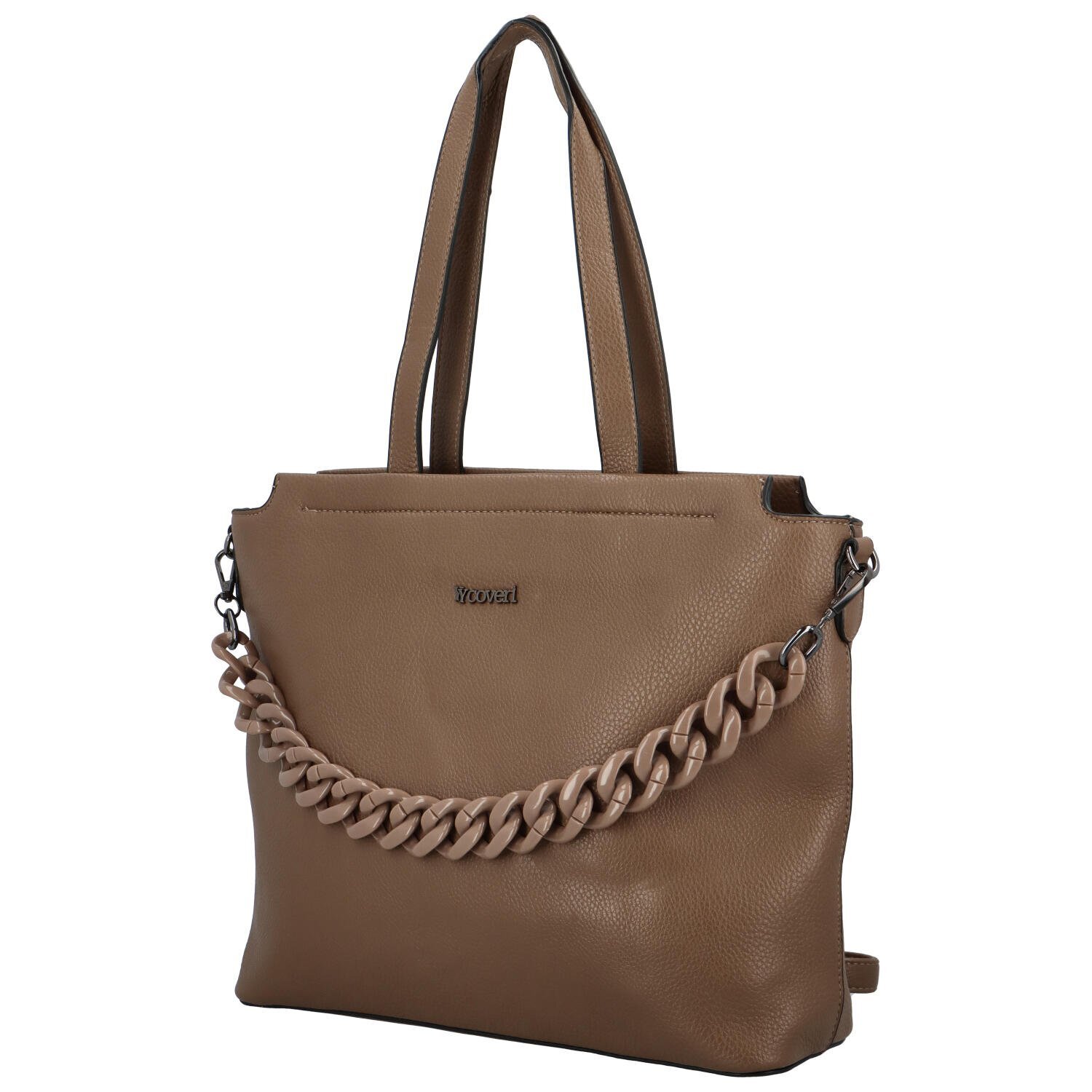 Coveri Elegantna ženska kožna torbica Vrigita, svijetlosmeđa