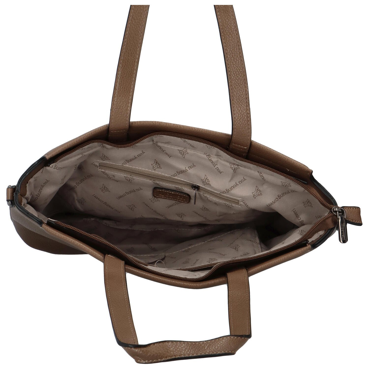 Coveri Elegantna ženska kožna torbica Vrigita, svijetlosmeđa