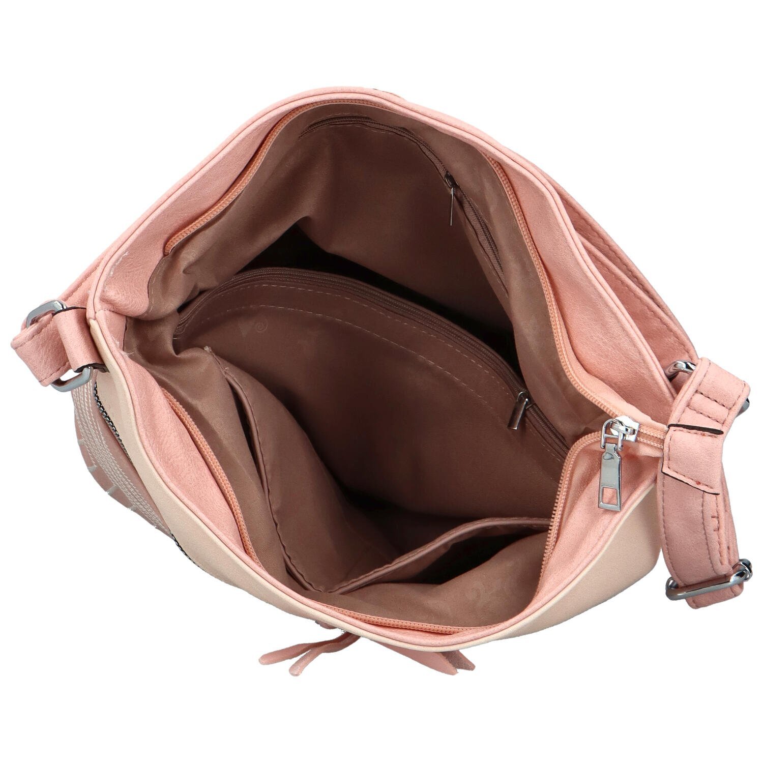 Firenze Moderna ženska torbica od umjetne kože preko tijela Gelaida, ružičaste boje