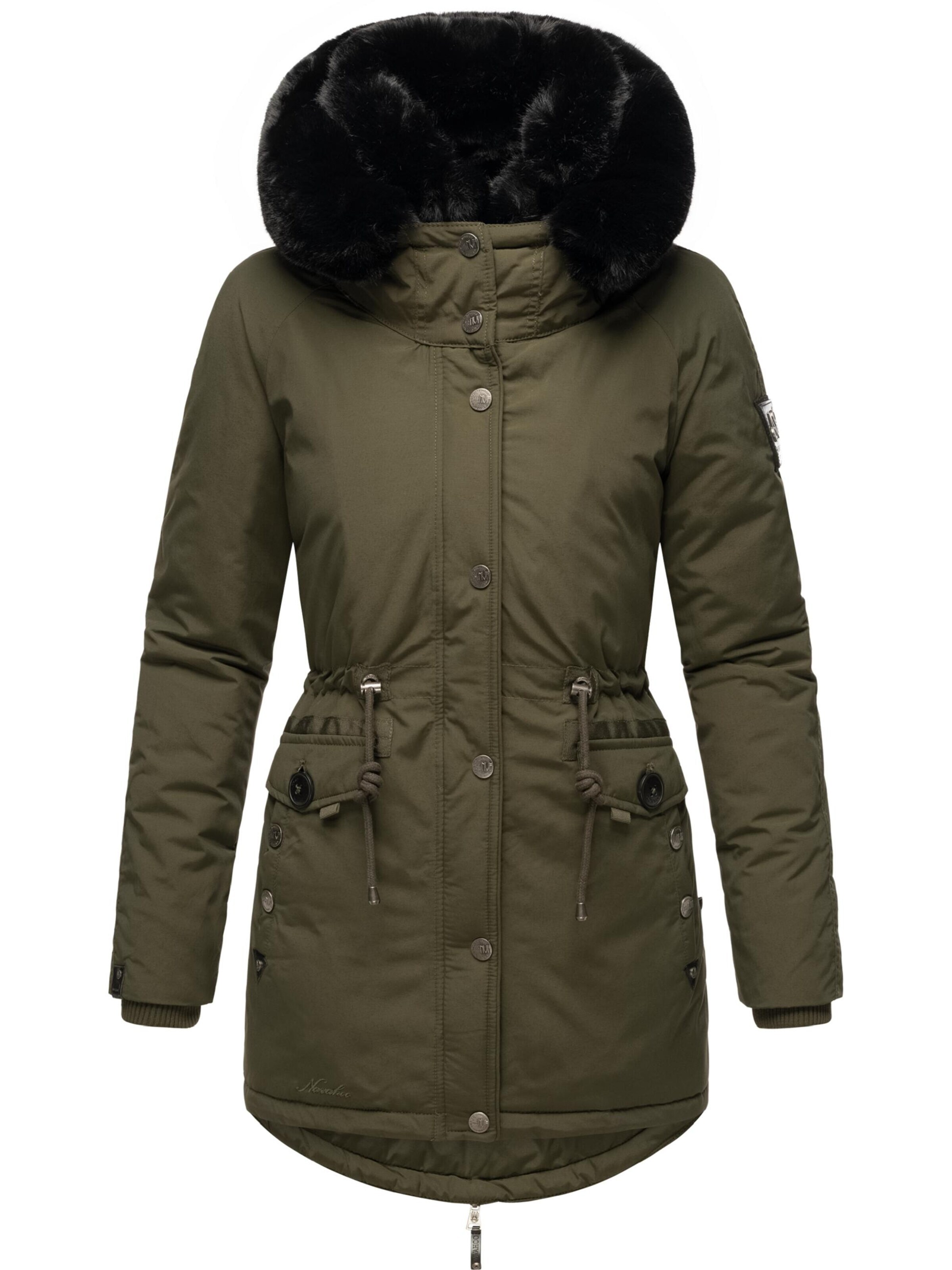 NAVAHOO Zimska parka 'Sweety Deluxe' kaki / crna