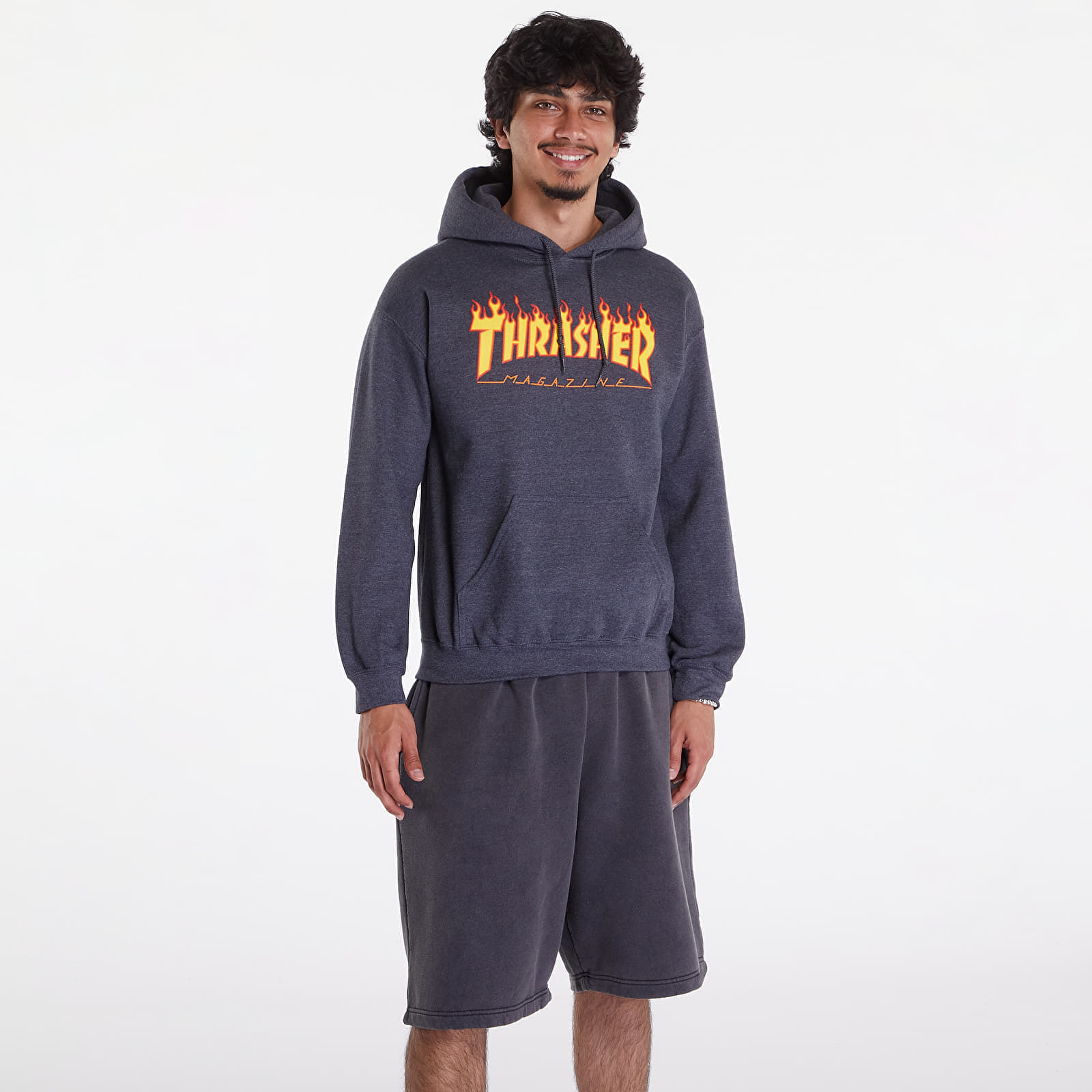 Hoodica Thrasher Flame Hoodie Dark Grey