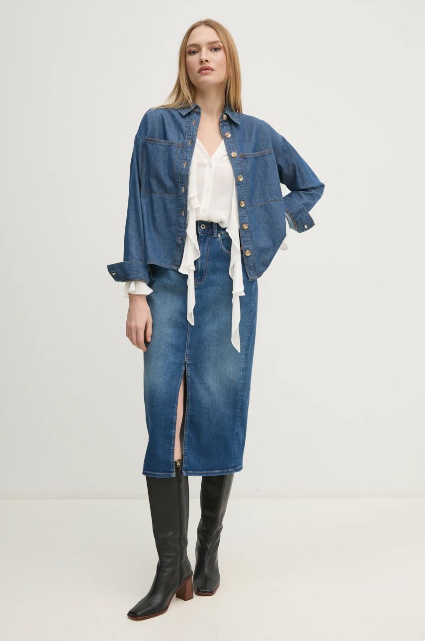 Traper suknja Pepe Jeans MIDI SKIRT HW