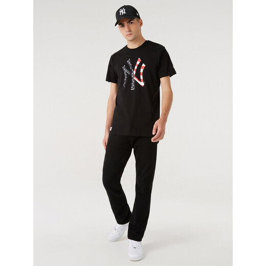 New Era NY Yankees Oversized Big Logo T-Shirt FBLK - Black