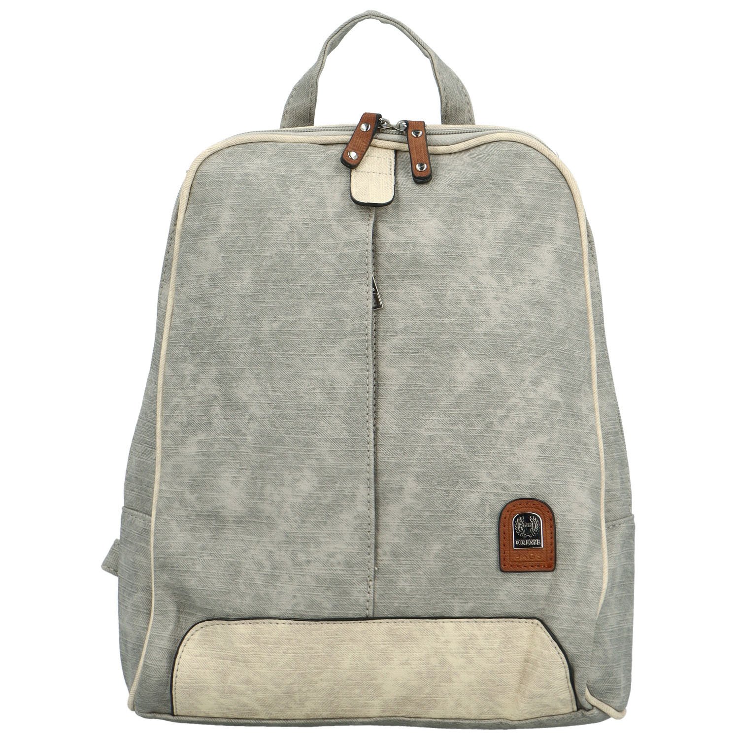 L&H Trendi ženski ruksak od umjetne kože, Timotheus, sivi