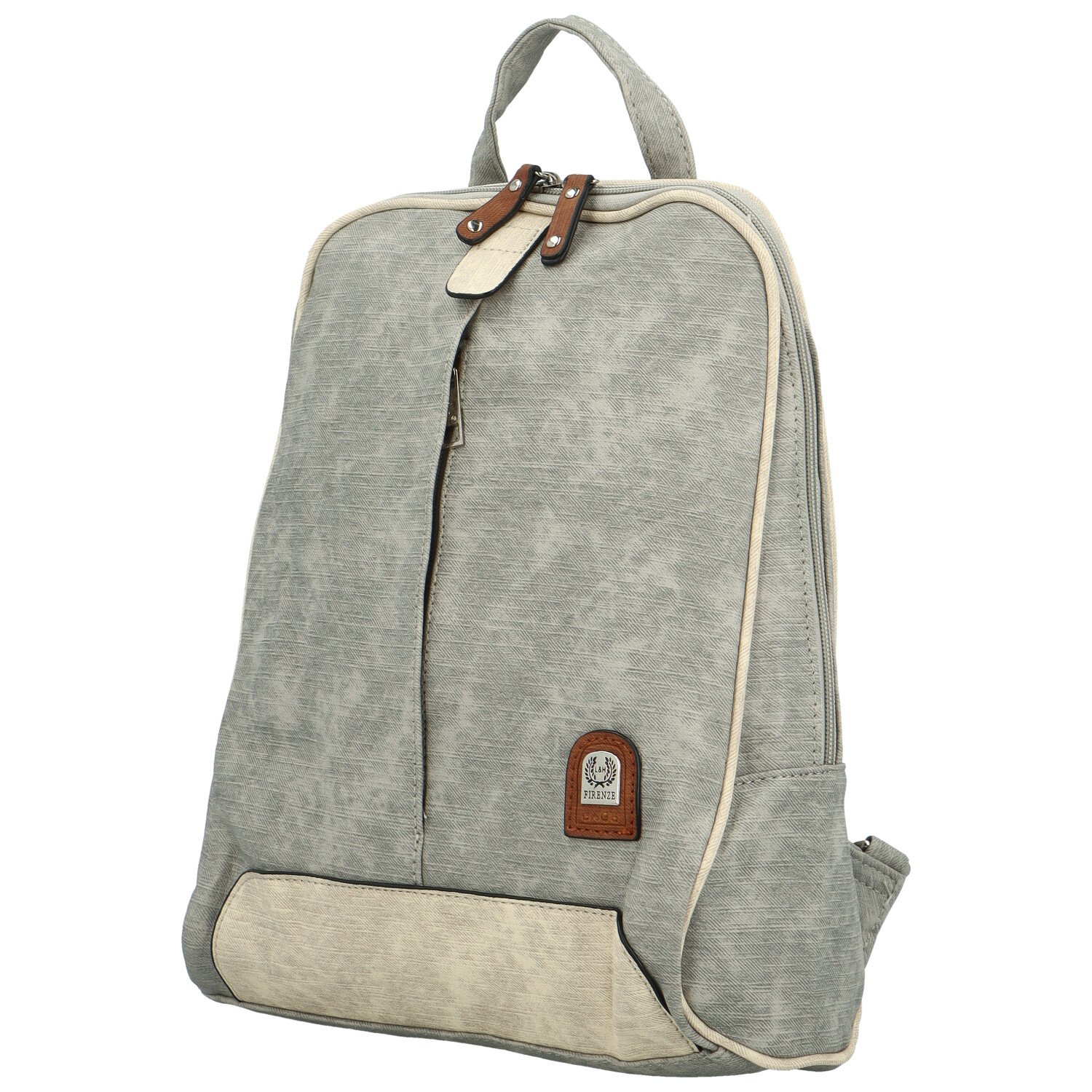 L&H Trendi ženski ruksak od umjetne kože, Timotheus, sivi