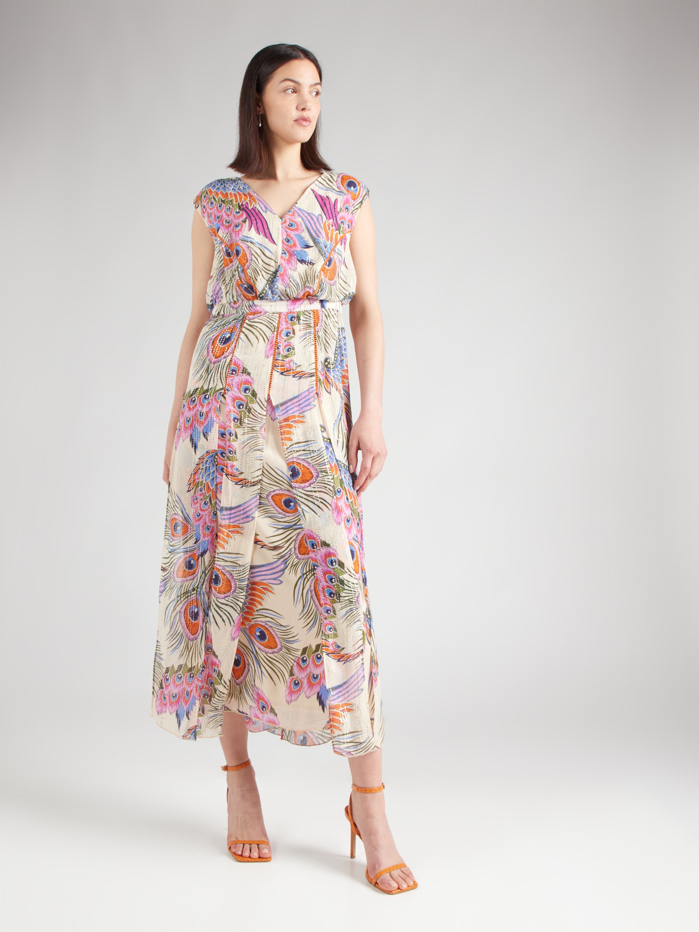 Derhy Haljina zlatna / roza / roza / prljavo bijela