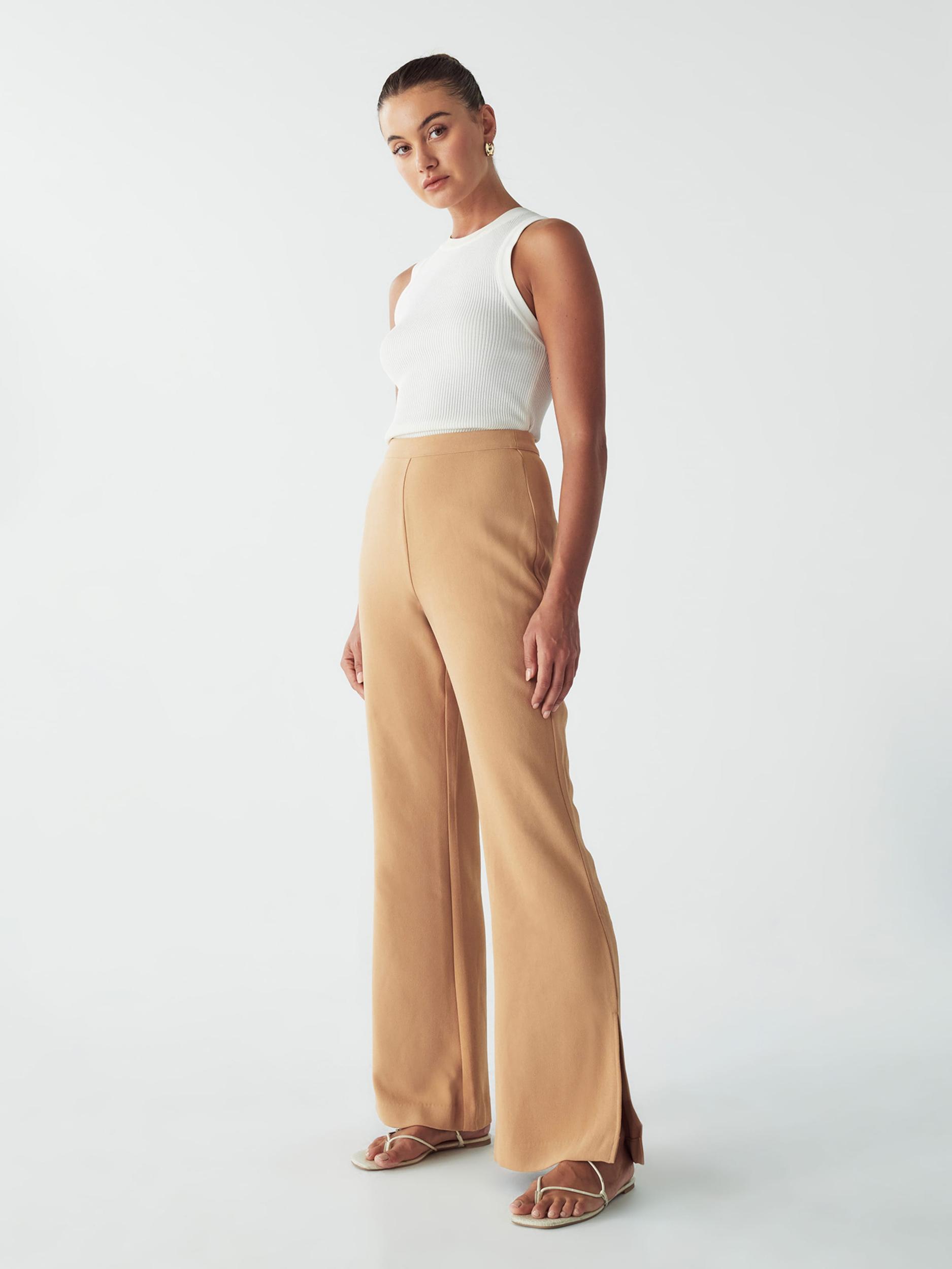 Willa Hlače 'Haze' taupe siva