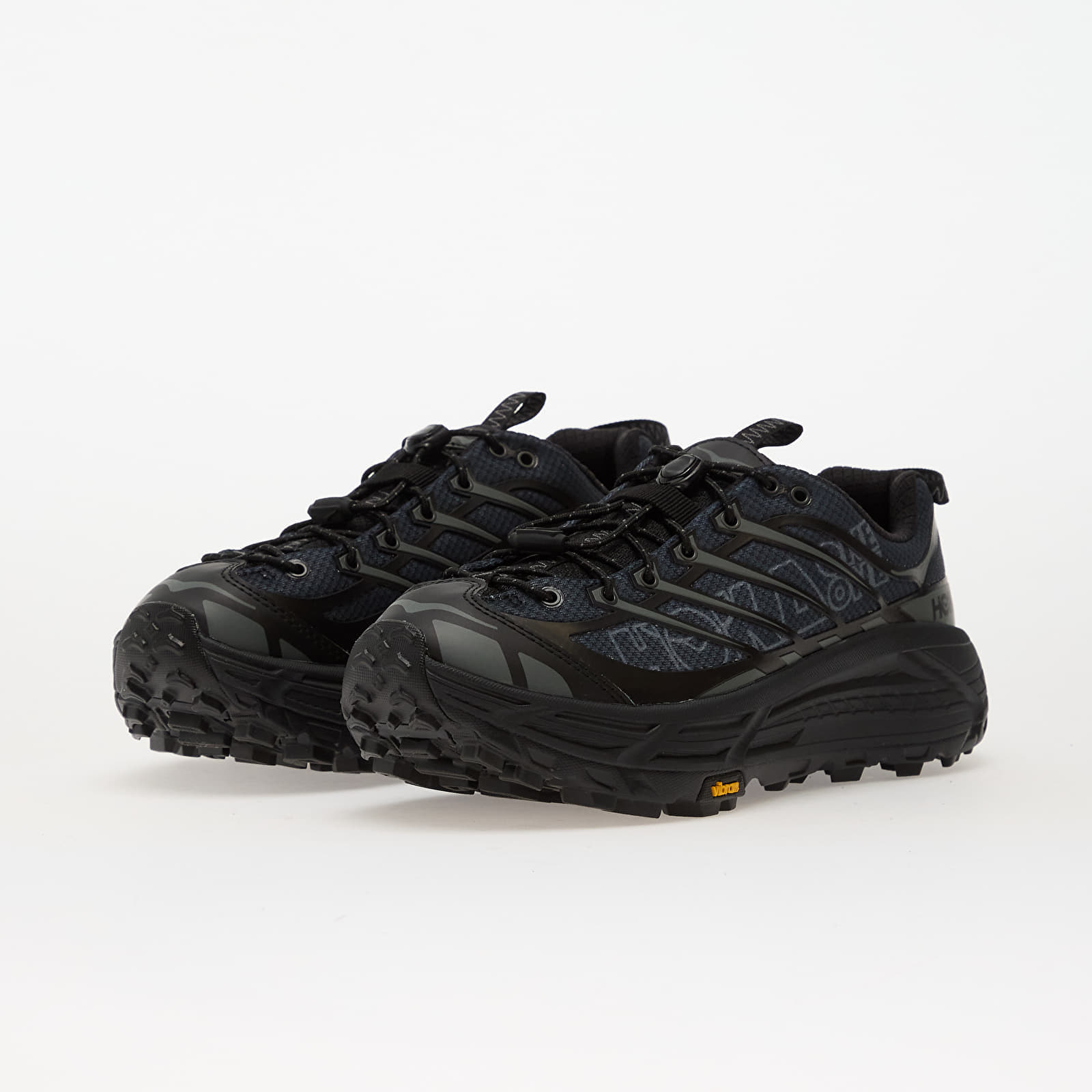 Hoka U Mafate Three2 Wordmark Black/ Outer Orbit