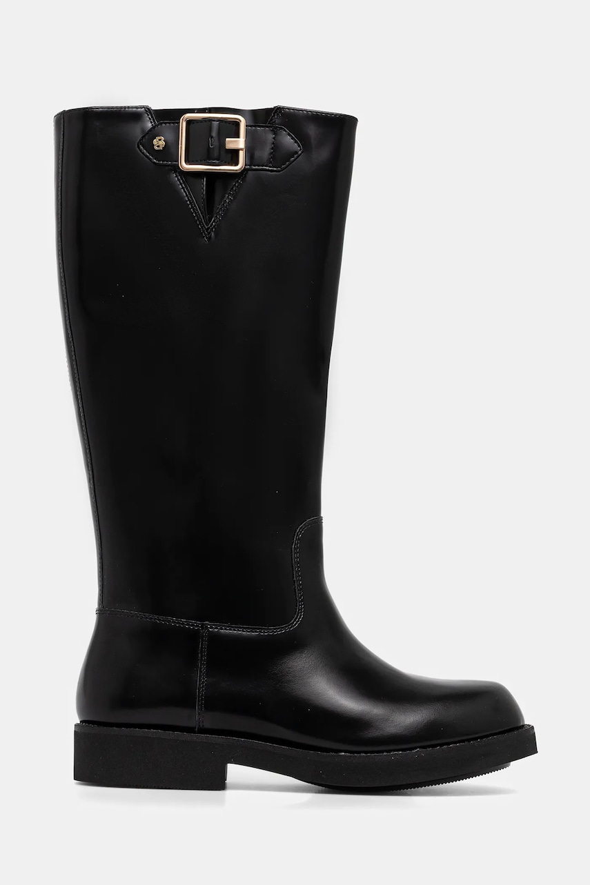 Kožne čizme BOSS Eleri