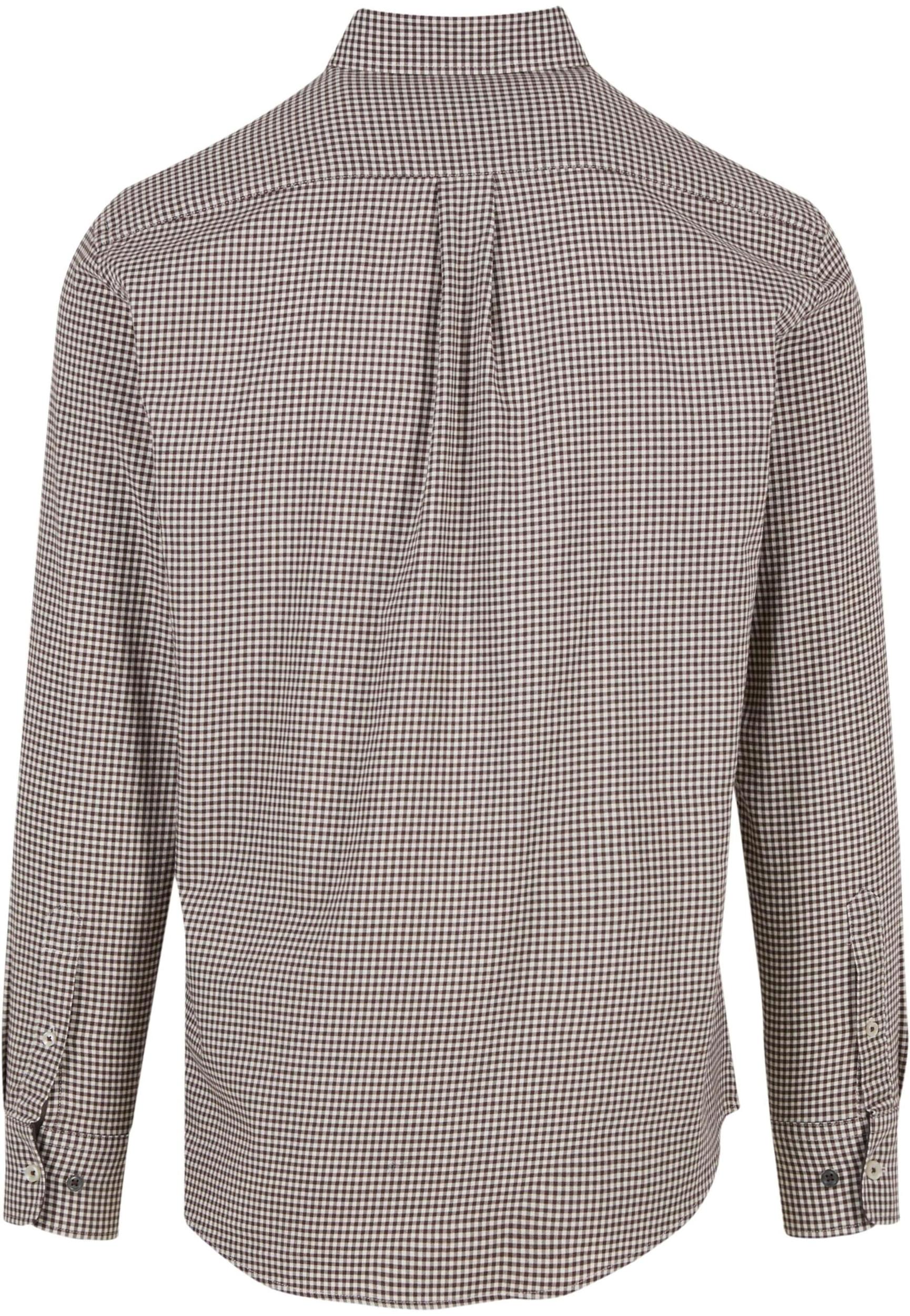 FYNCH-HATTON Košulja 'Vichy Check' tamno smeđa / bijela