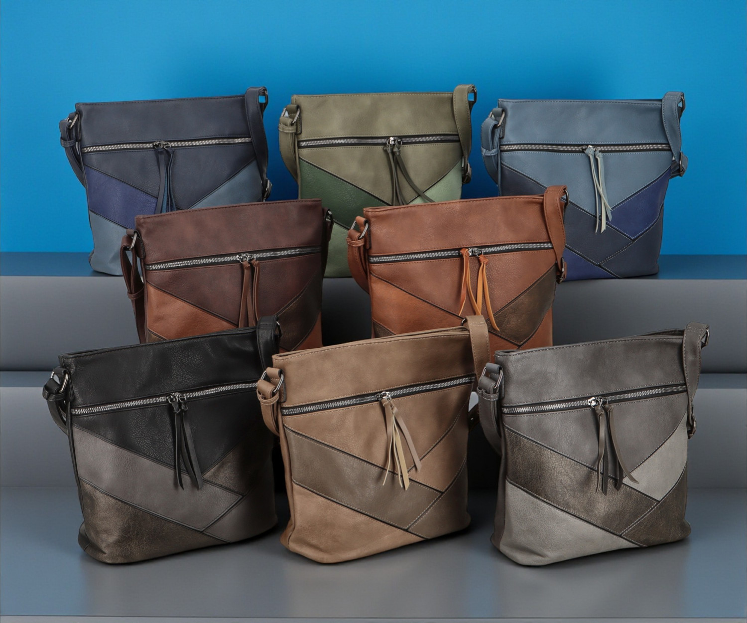 Amalia Trendovska ženska torbica od umjetne kože preko tijela Nicoll, crna