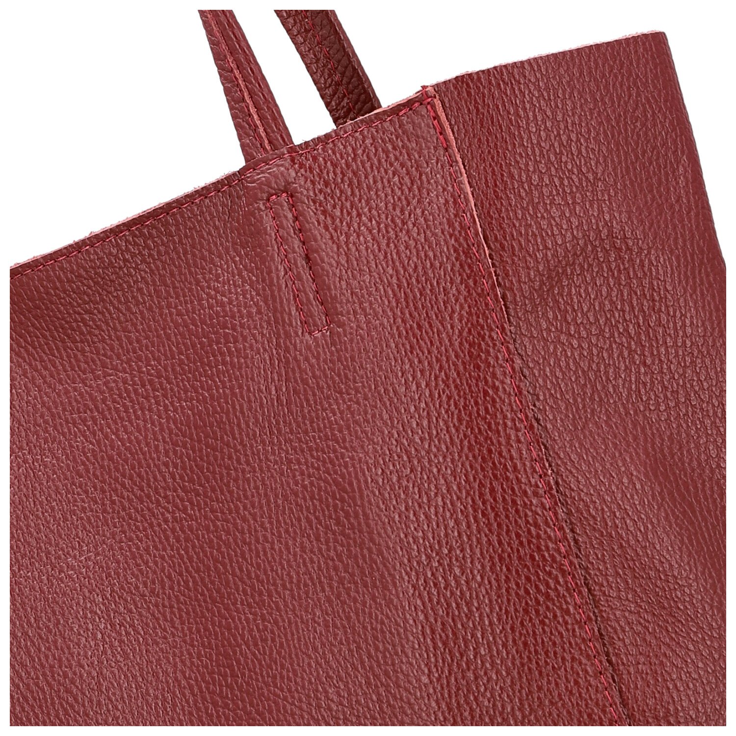 Delami Vera Pelle Trendovska ženska kožna torba preko ramena Sascha, tamnocrvena