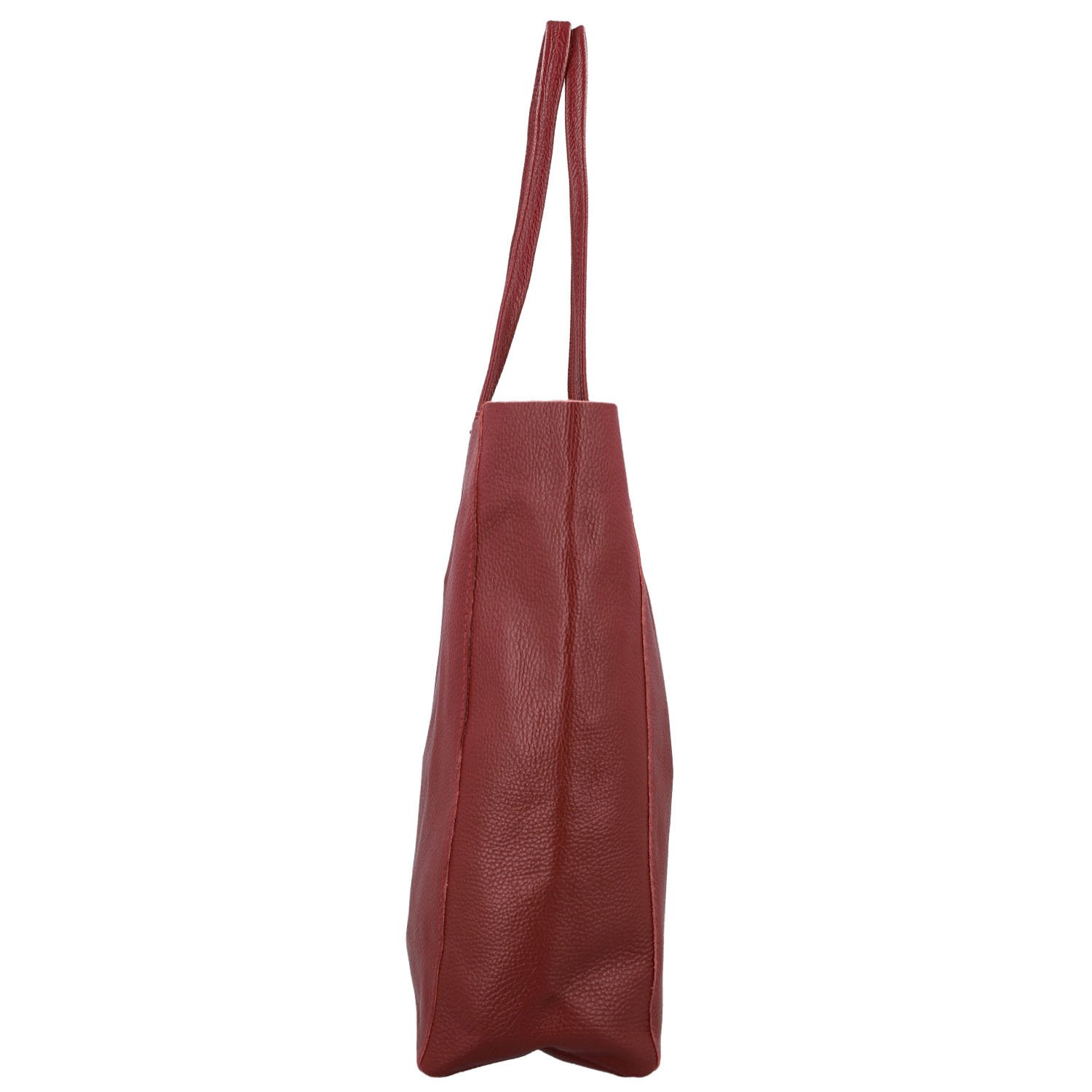 Delami Vera Pelle Trendovska ženska kožna torba preko ramena Sascha, tamnocrvena