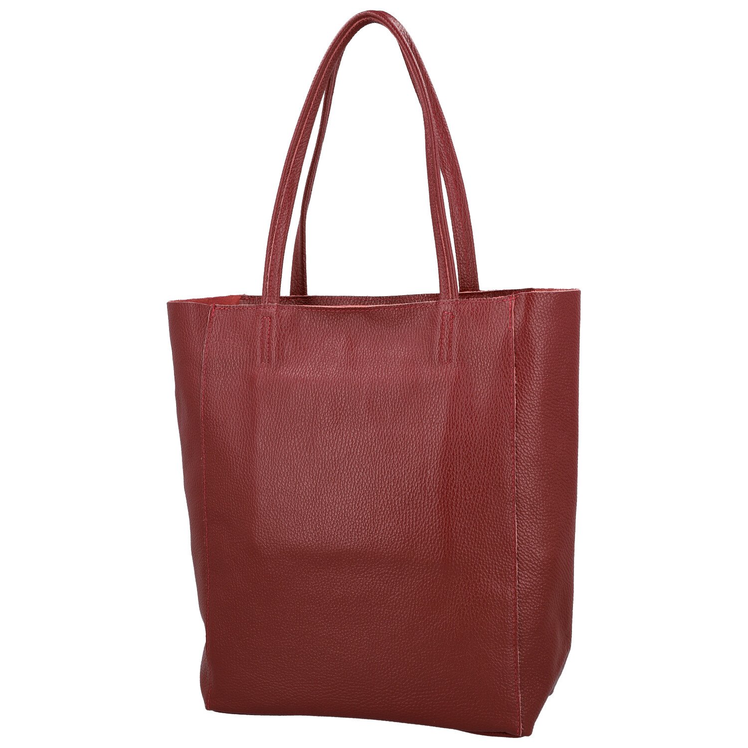 Delami Vera Pelle Trendovska ženska kožna torba preko ramena Sascha, tamnocrvena