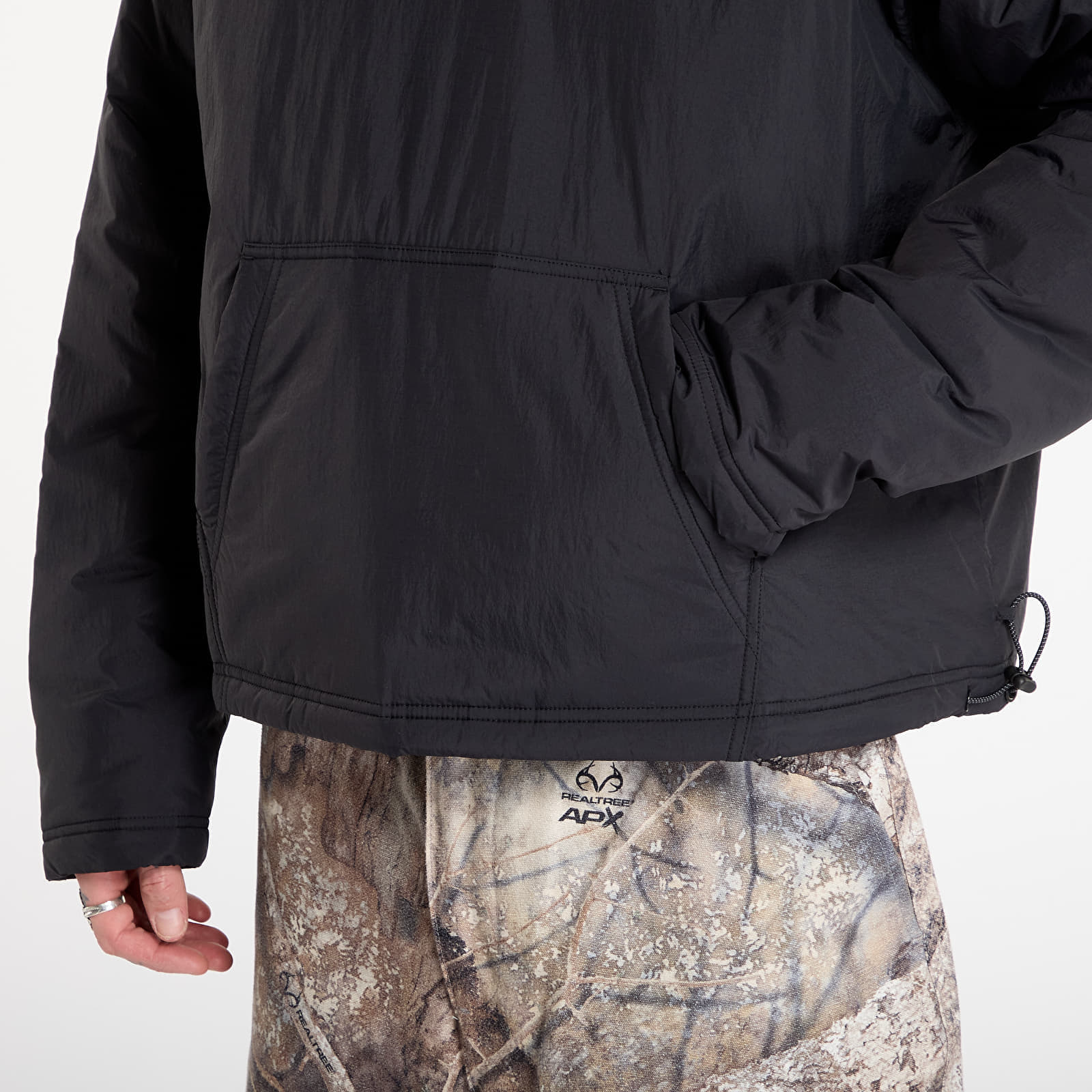 Jakna Jordan Flight Men's Padded Mountainside Pullover Hoodie Black/ Dk Smoke Grey