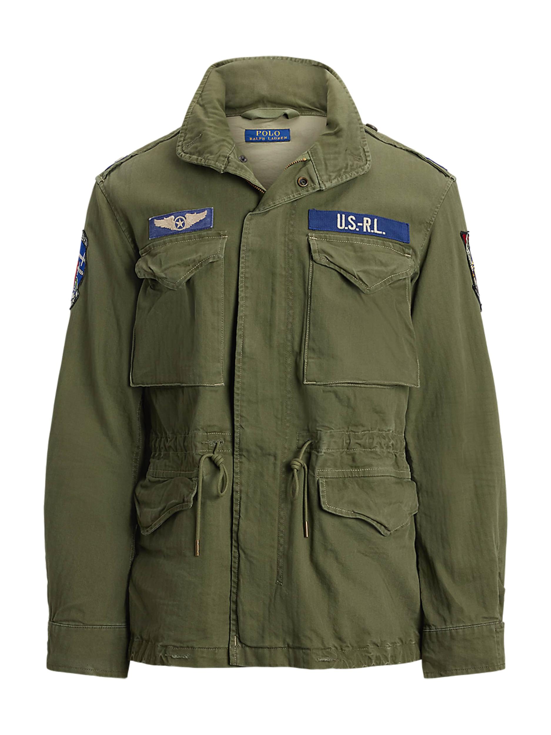 Polo Ralph Lauren Prijelazna jakna svijetlobež / mornarsko plava / zelena