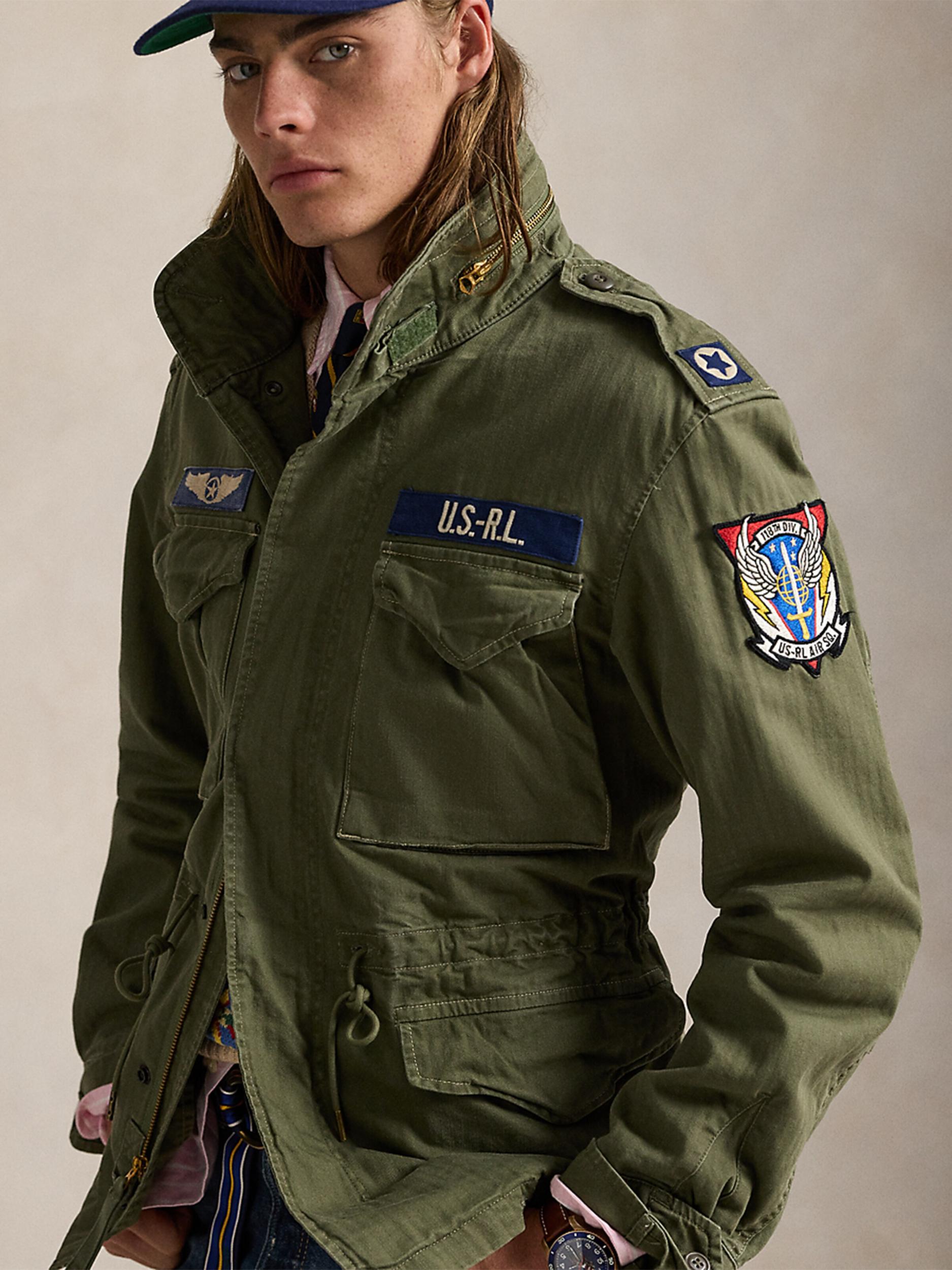 Polo Ralph Lauren Prijelazna jakna svijetlobež / mornarsko plava / zelena