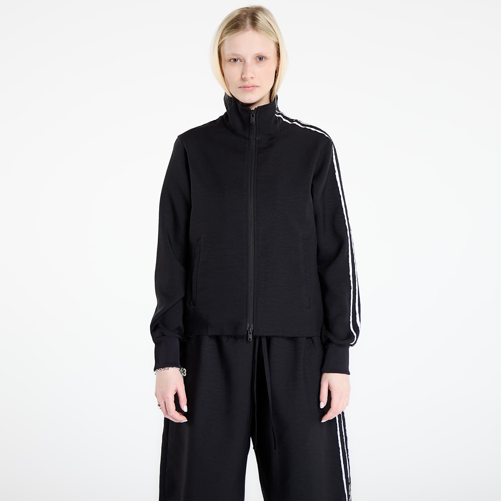 Jakna Y-3 Sport Uniform Raw Cut 3 Stripes Track Top Black/ Black