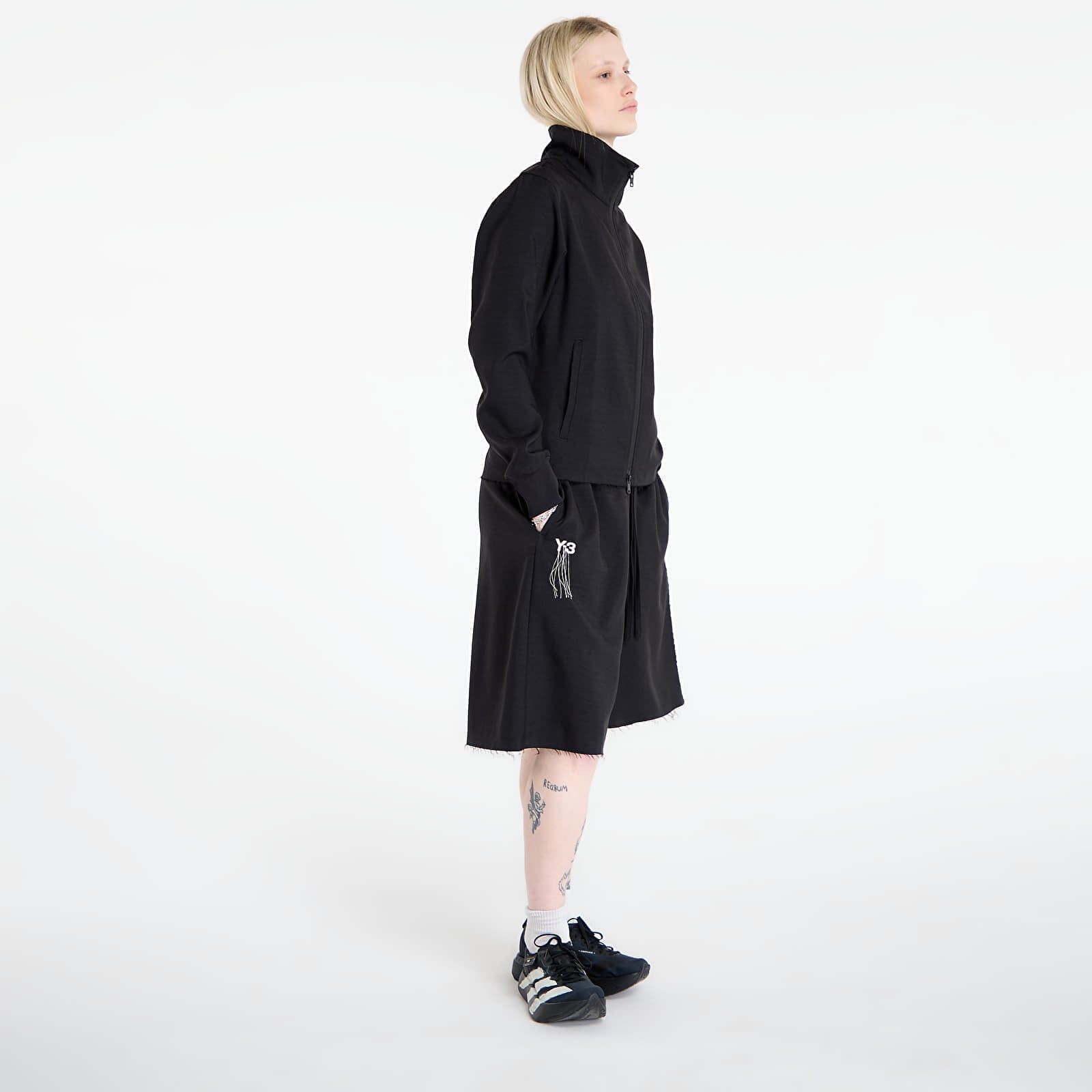 Jakna Y-3 Sport Uniform Raw Cut 3 Stripes Track Top Black/ Black