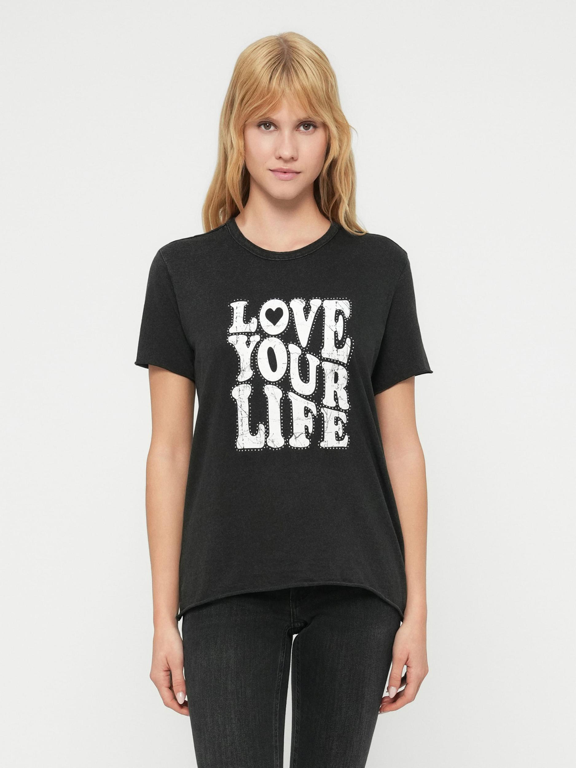 ONLY Majica 'ONLLUCY' crna / bijela