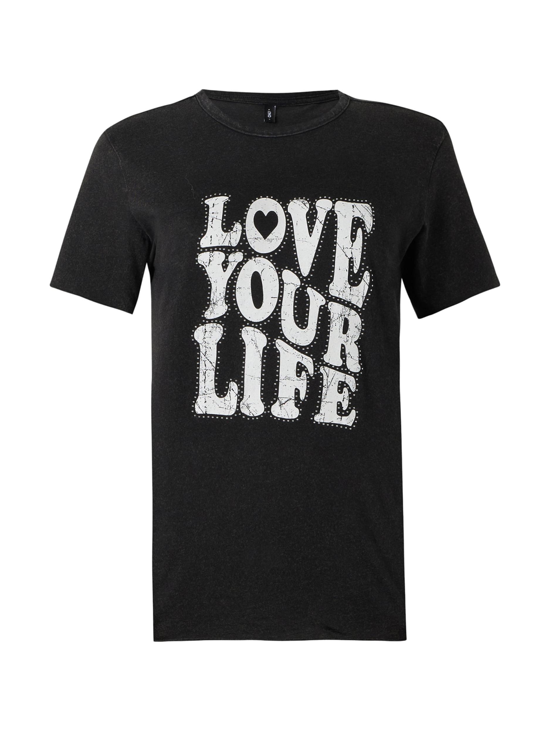 ONLY Majica 'ONLLUCY' crna / bijela