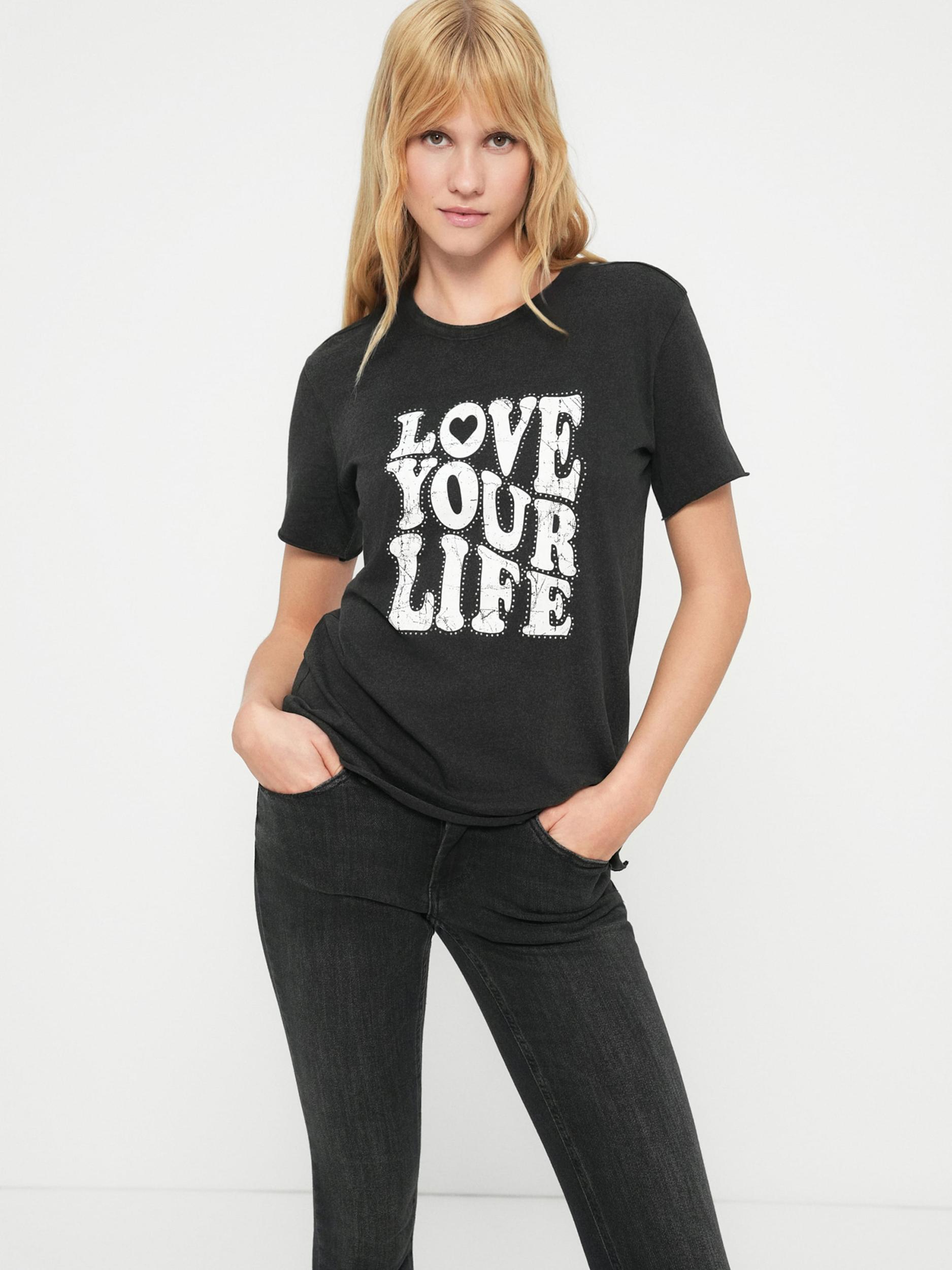 ONLY Majica 'ONLLUCY' crna / bijela