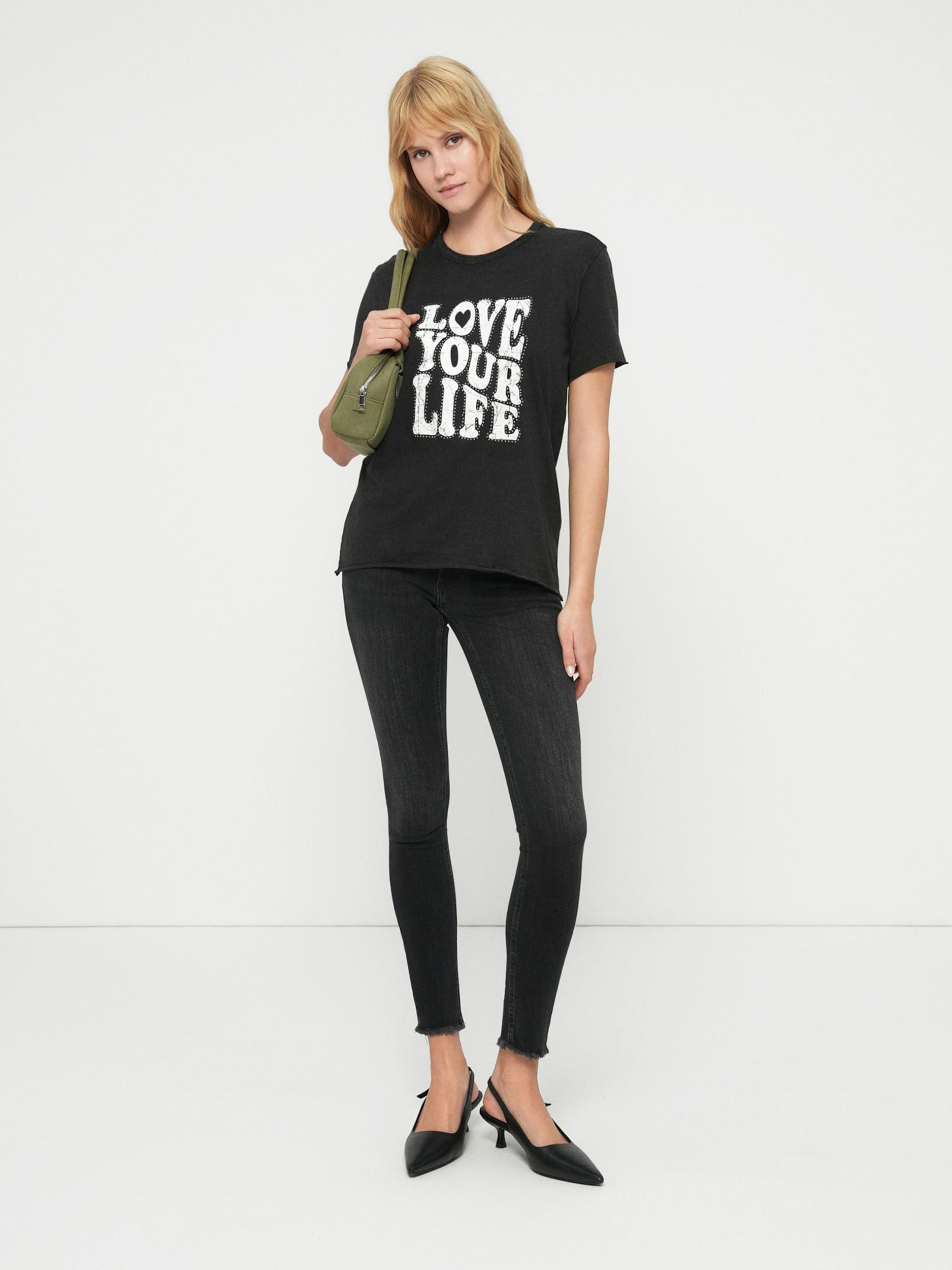 ONLY Majica 'ONLLUCY' crna / bijela