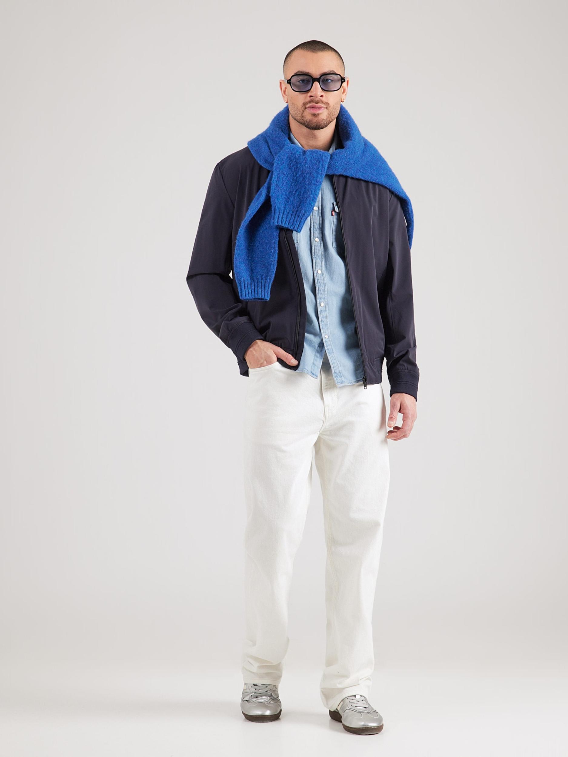 GUESS Prijelazna jakna tamno plava